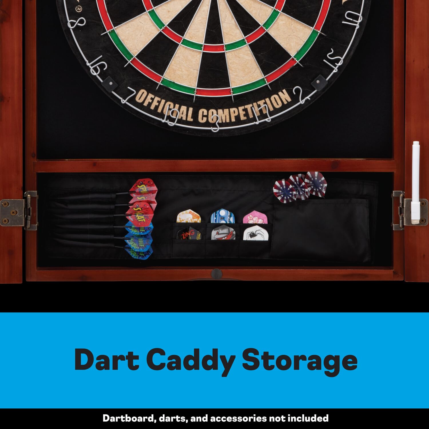 GLD Products Viper Metropolitan Steel Tip Dartboard Cabinet - Sisal & Bristle Surface, Cinnamon Finish (Cabinet Only, No Dartboard Included) | Perfect for Home Game Rooms, Bars, and Recreational Spaces