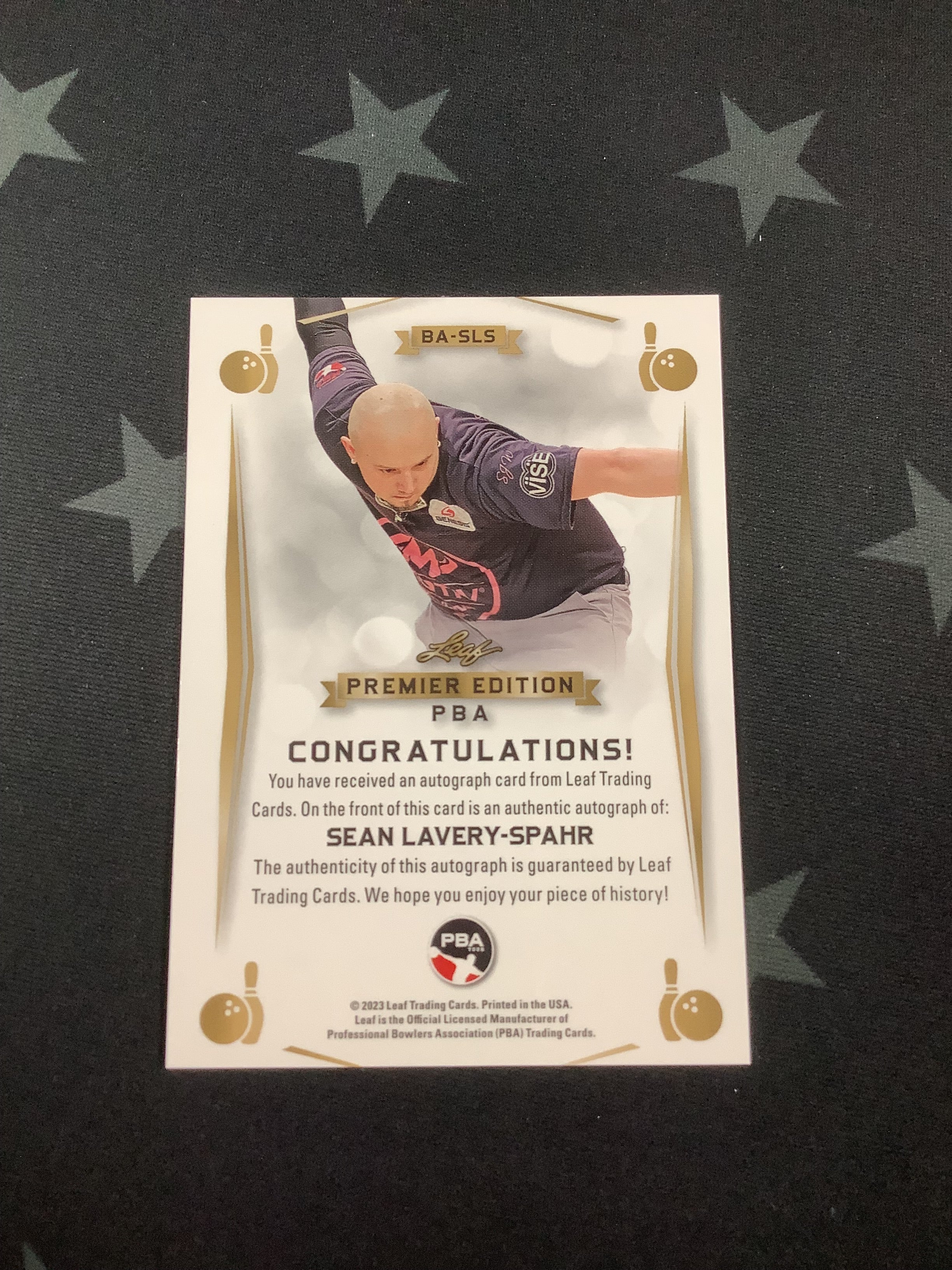 2023 Leaf Premier Edition PBA Sean Lavery Spahr Auto BA SLS - Authentic Bowling Trading Card for Collectors & Fans - Perfect for Display, Gifts & Memorabilia Collections