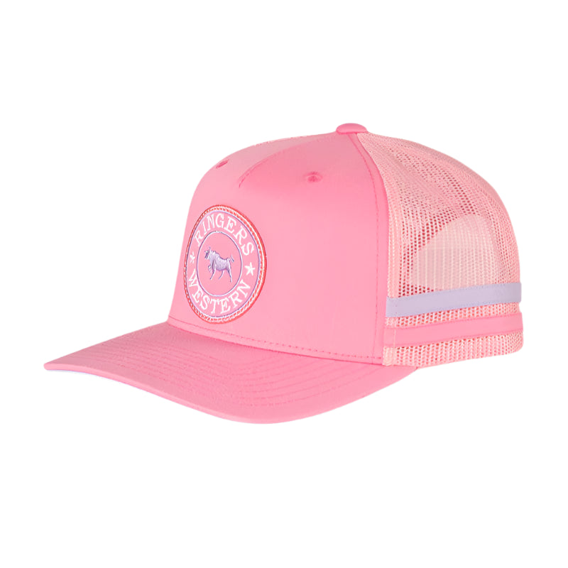 Ringer's Western Kids McCoy Trucker Cap - Adjustable Cotton Baseball Hat for Boys & Girls - Perfect for Outdoor Activities, Sports, and Casual Wear (Melon)