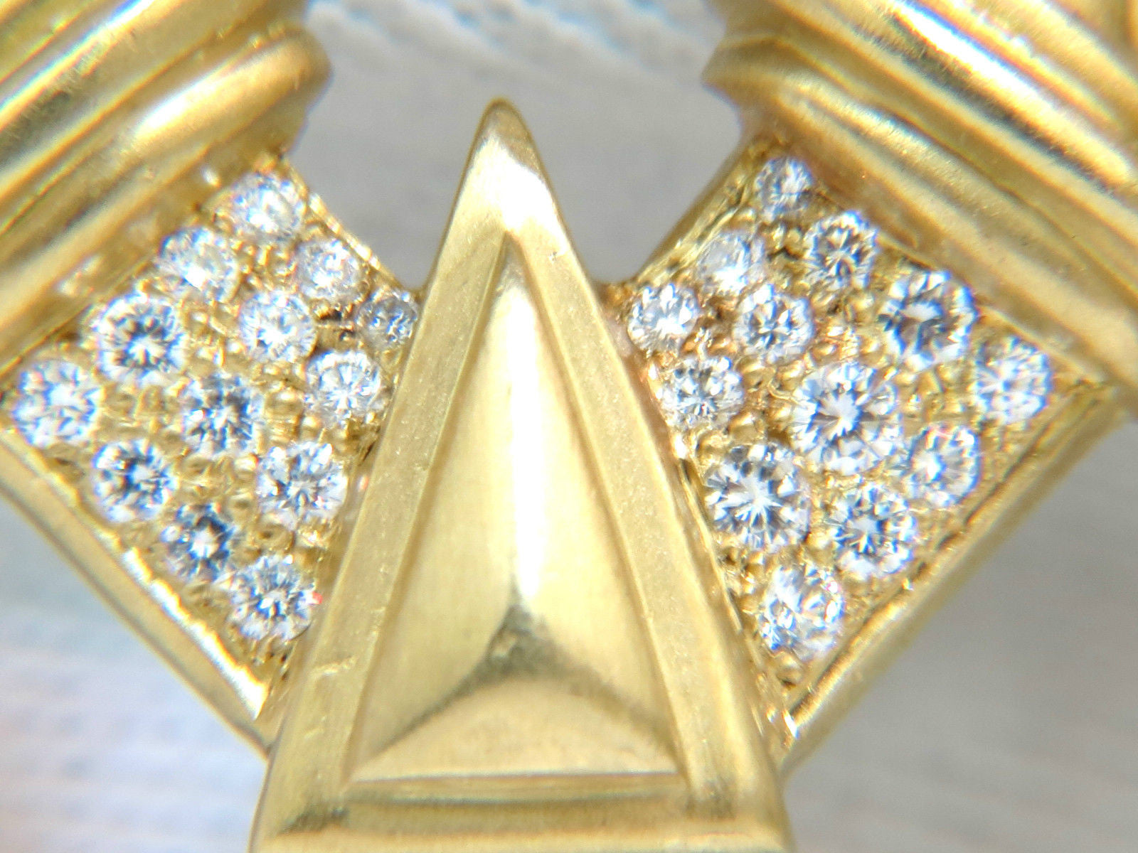 18K Byzantine Diamond Door Knocker Earrings by ESTI FREDERICA - Luxury Statement Jewelry for Women, Perfect for Weddings, Parties & Special Occasions