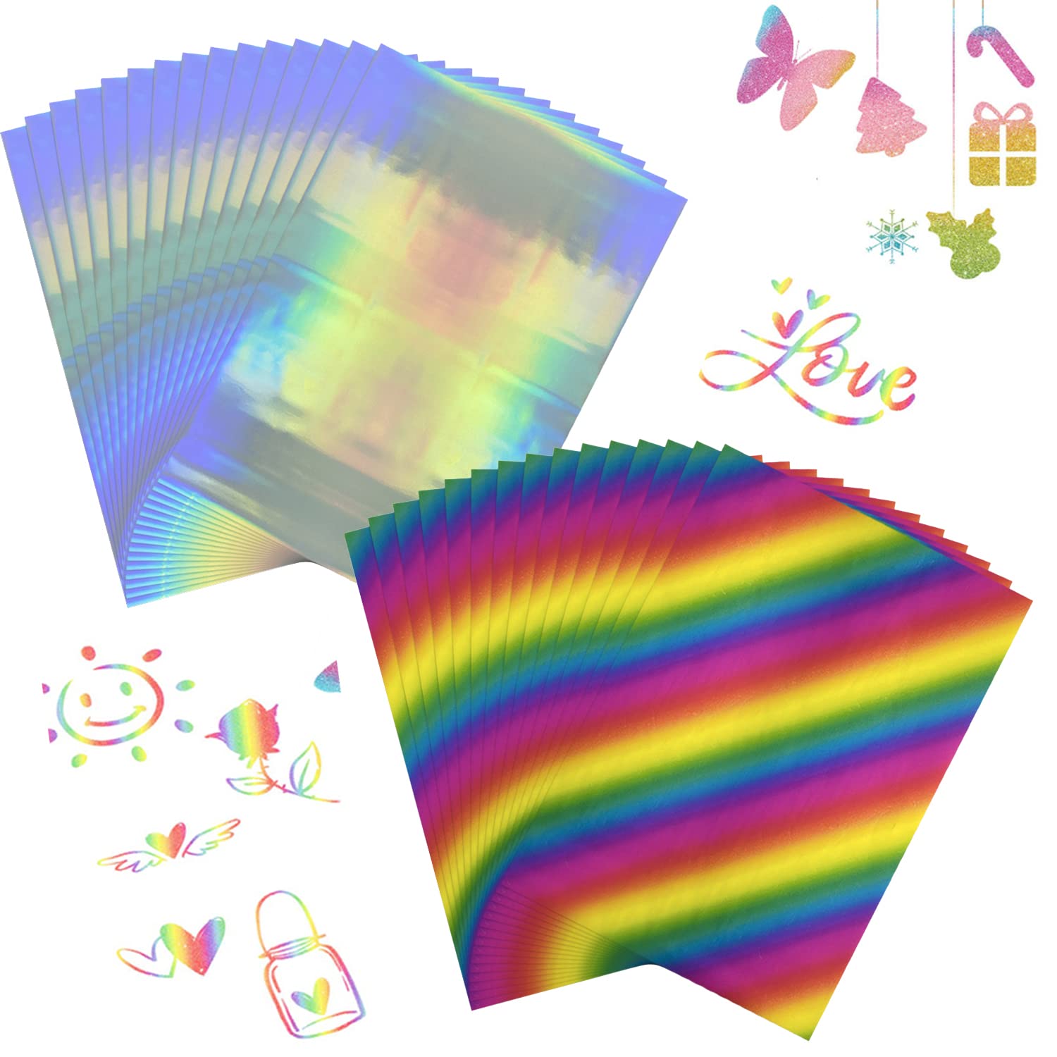 100PCS Glimmer Hot Foil Sheets - Metallic Variety Pack with Beautiful Colors | 7.9x11.4 Inch Toner Reactive Foil for Laser Printers & Laminators | Perfect for Scrapbooking, Card Making, DIY Paper Crafts & Gift Wrapping