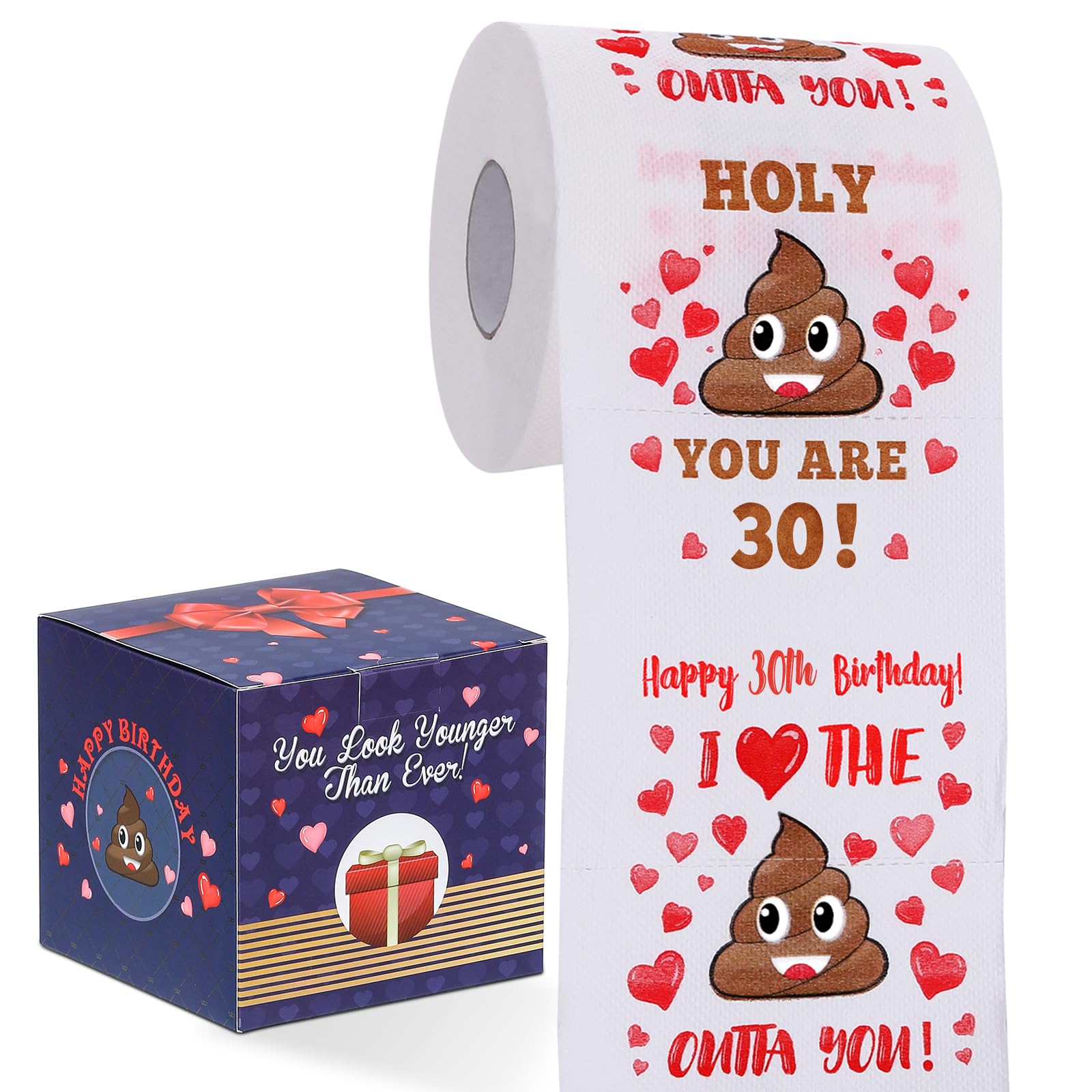 Funny 30th Birthday Gifts for Women & Men - Hilarious Prank Toilet Paper - 30th Birthday Party Decorations & Supplies - Unique Gag Gift Ideas for Friends & Family - Perfect for Birthday Parties, Surprise Gifts & Humorous Celebrations