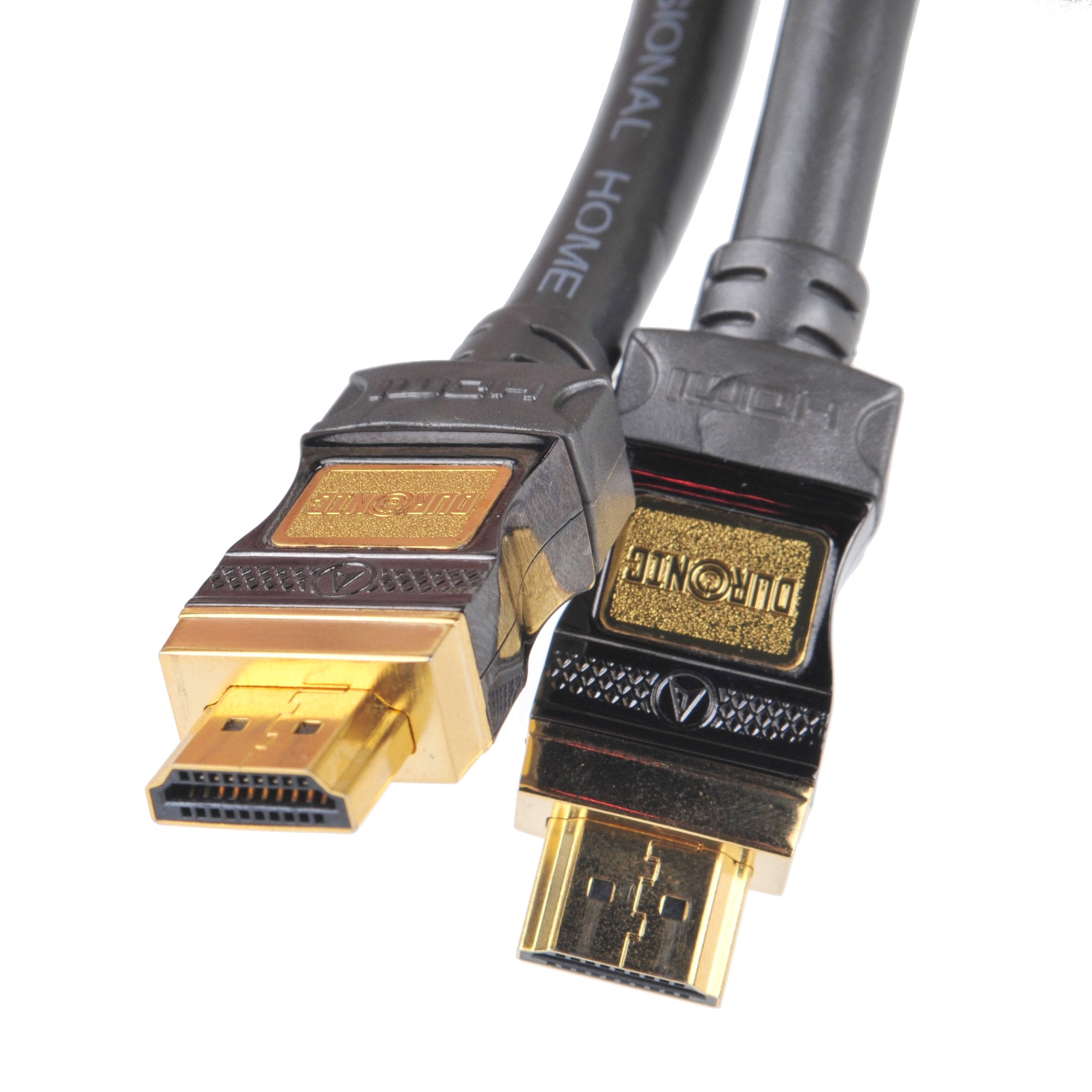 Premium Duronic HDC50/2 High Speed HDMI 1.4 Cable with Gold Plated Connectors & Ethernet Support - 4K/3D/HDTV Compatible for PS3, PS4, Xbox, Smart TVs, Home Theater & Gaming Setup - Durable 6ft HDMI to HDMI Cable for Crystal Clear Audio Video Transmission
