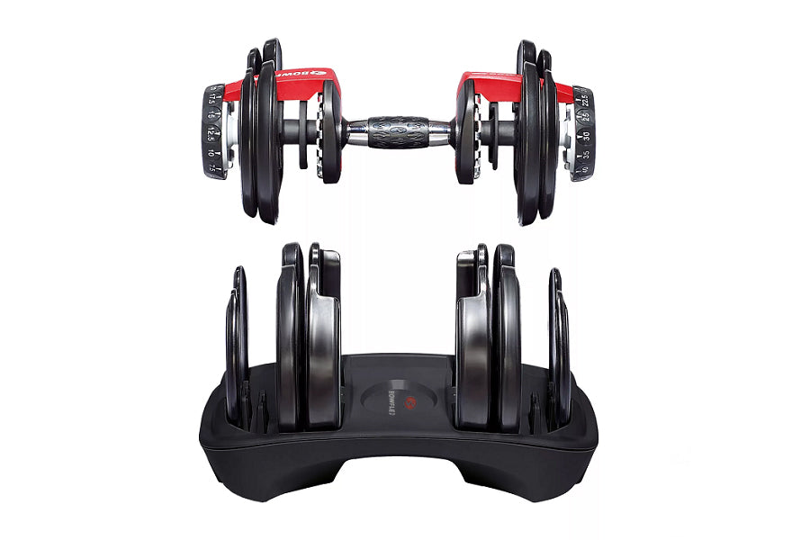 Bowflex SelectTech 552 Adjustable Dumbbells (10-90 lbs) - Pair of Adjustable Weight Dumbbells for Home Gym, Strength Training & Full Body Workouts - Perfect for Small Spaces & Quick Weight Changes