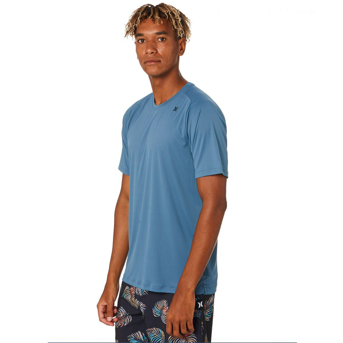 Men's Hurley Quick Dry Short Sleeve Rash Guard Shirt - UPF 50+ Sun Protection for Surfing, Swimming & Outdoor Activities | Thunderstorm Design