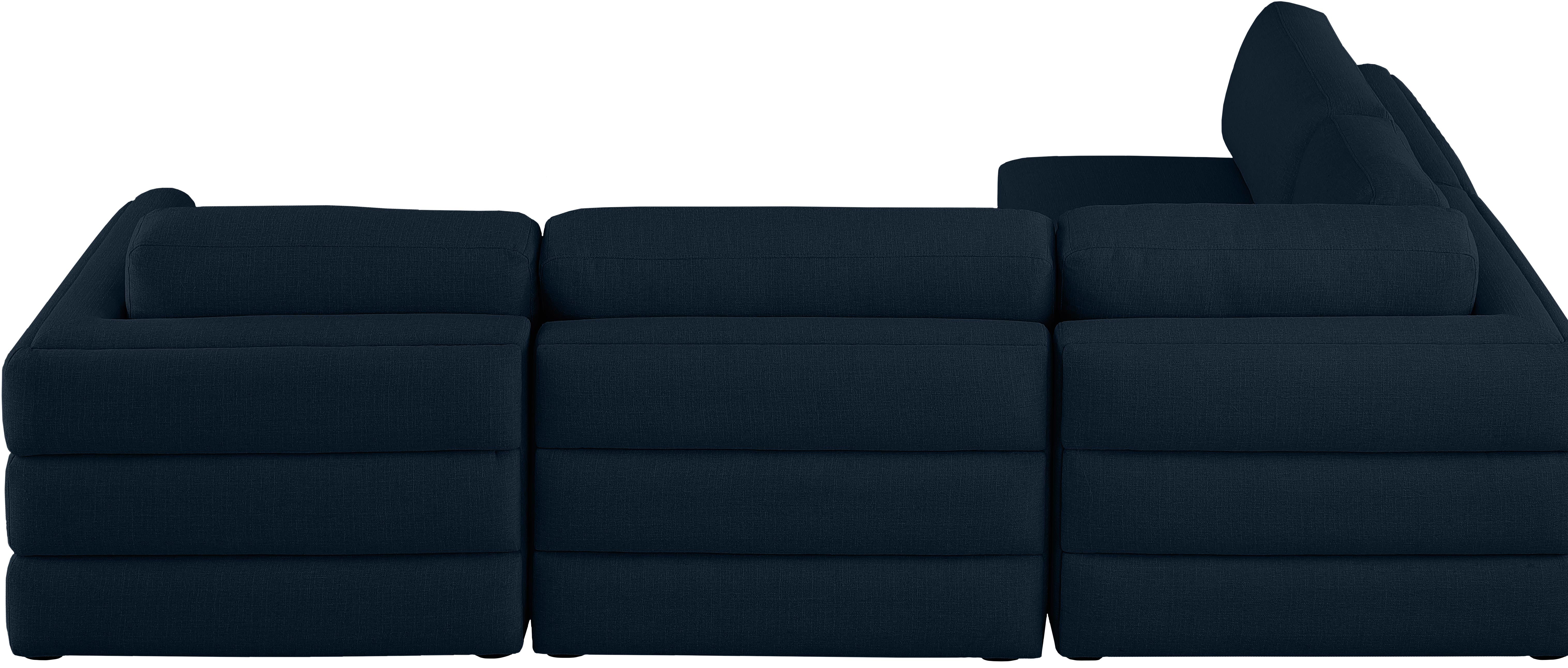 Beckham Durable Linen Textured Fabric Modular Sectional Sofa - Modern Living Room Furniture for Home Theater & Family Gatherings