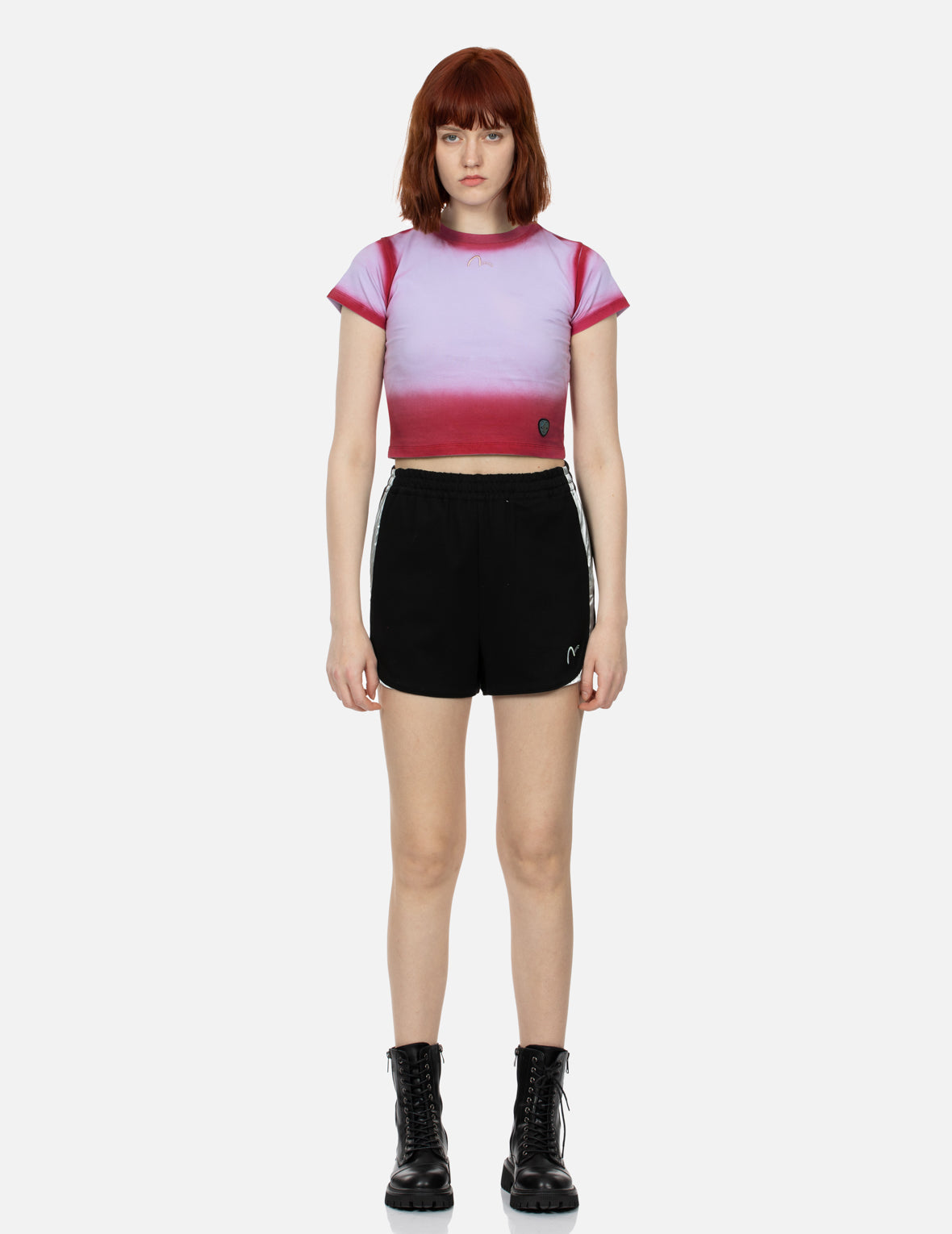 Gradient Sprayed Slim Cropped T-Shirt for Women | Trendy Streetwear Fashion Top | Perfect for Casual Outfits, Summer Wear & Instagram Outfits