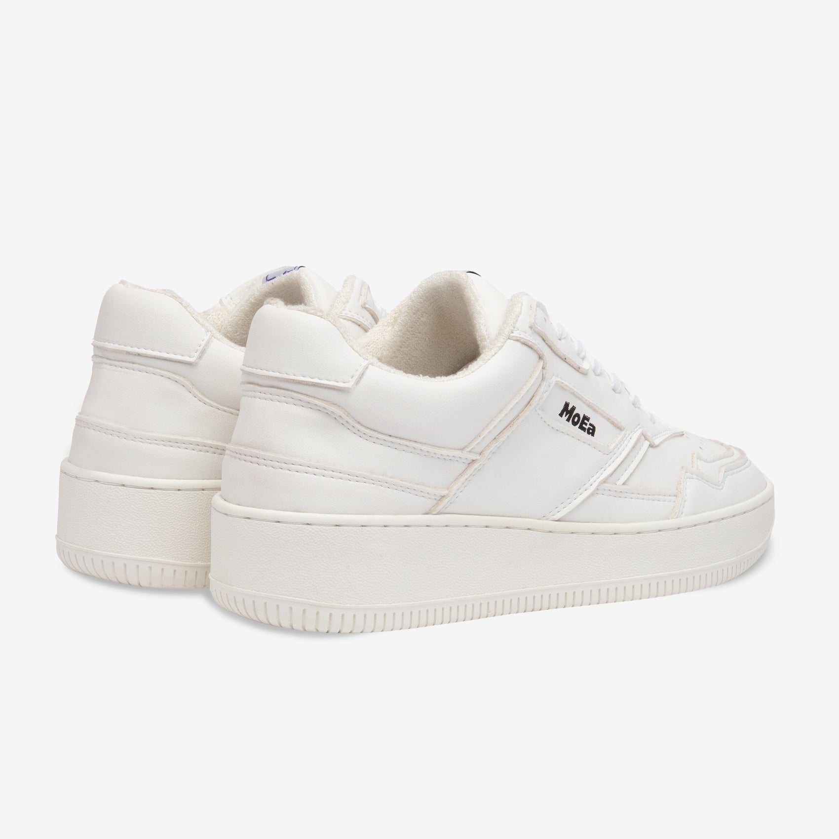 MoEa GEN1 White Plant Leather Sneakers - Eco-Friendly Vegan Shoes for Men & Women - Perfect for Running, Walking & Casual Wear