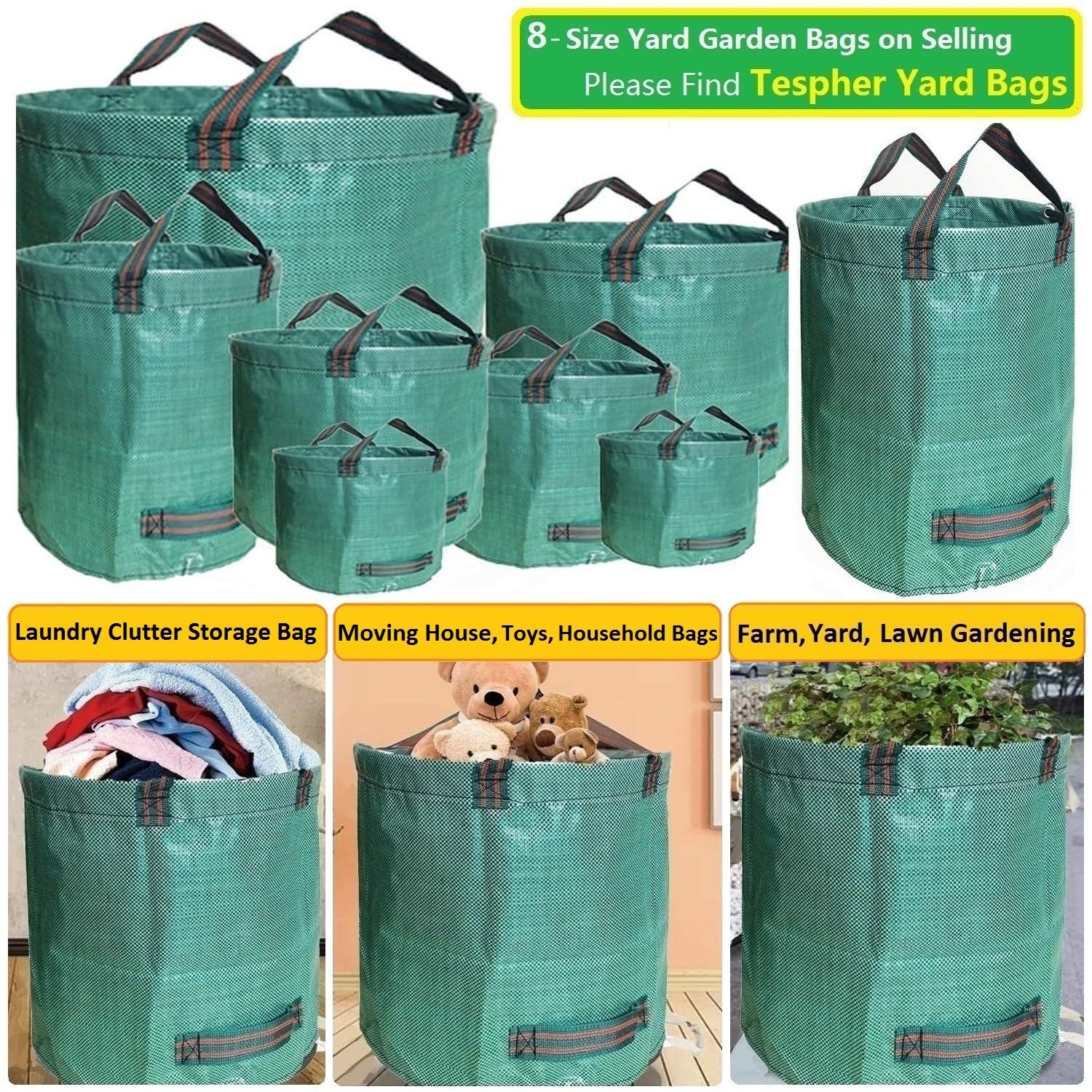 **3-Pack 106-Gallon Heavy-Duty Lawn & Garden Bags (31