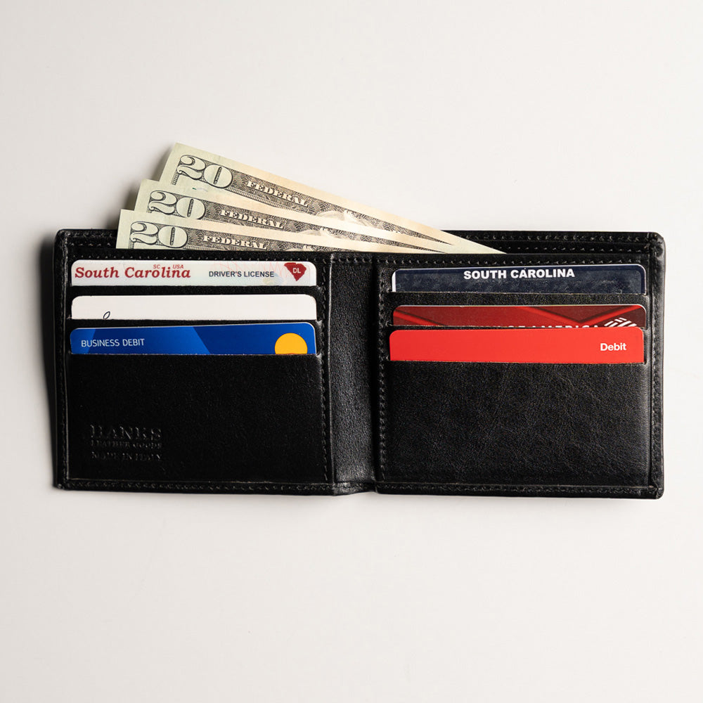 Como Italian Bifold Wallet for Men - Genuine Leather Slim RFID Blocking Credit Card Holder - Perfect for Everyday Use, Travel & Business