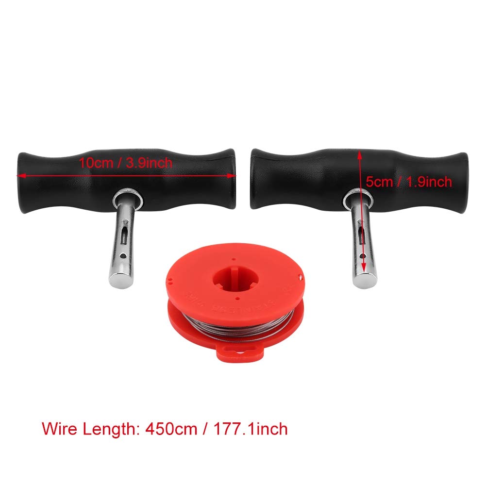 3-Piece Windshield Removal Tool Kit with Steel Wire - Professional Auto Glass Repair & Replacement Tools for DIY Car Windshield Removal (Perfect for Mechanics & Auto Body Shops)