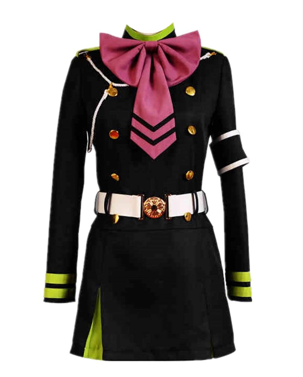 ForeverCos Shinoa Hiragi Cosplay Costume - Seraph of The End Anime Outfit for Halloween, Conventions & Themed Parties (Complete Set with Wig & Accessories)