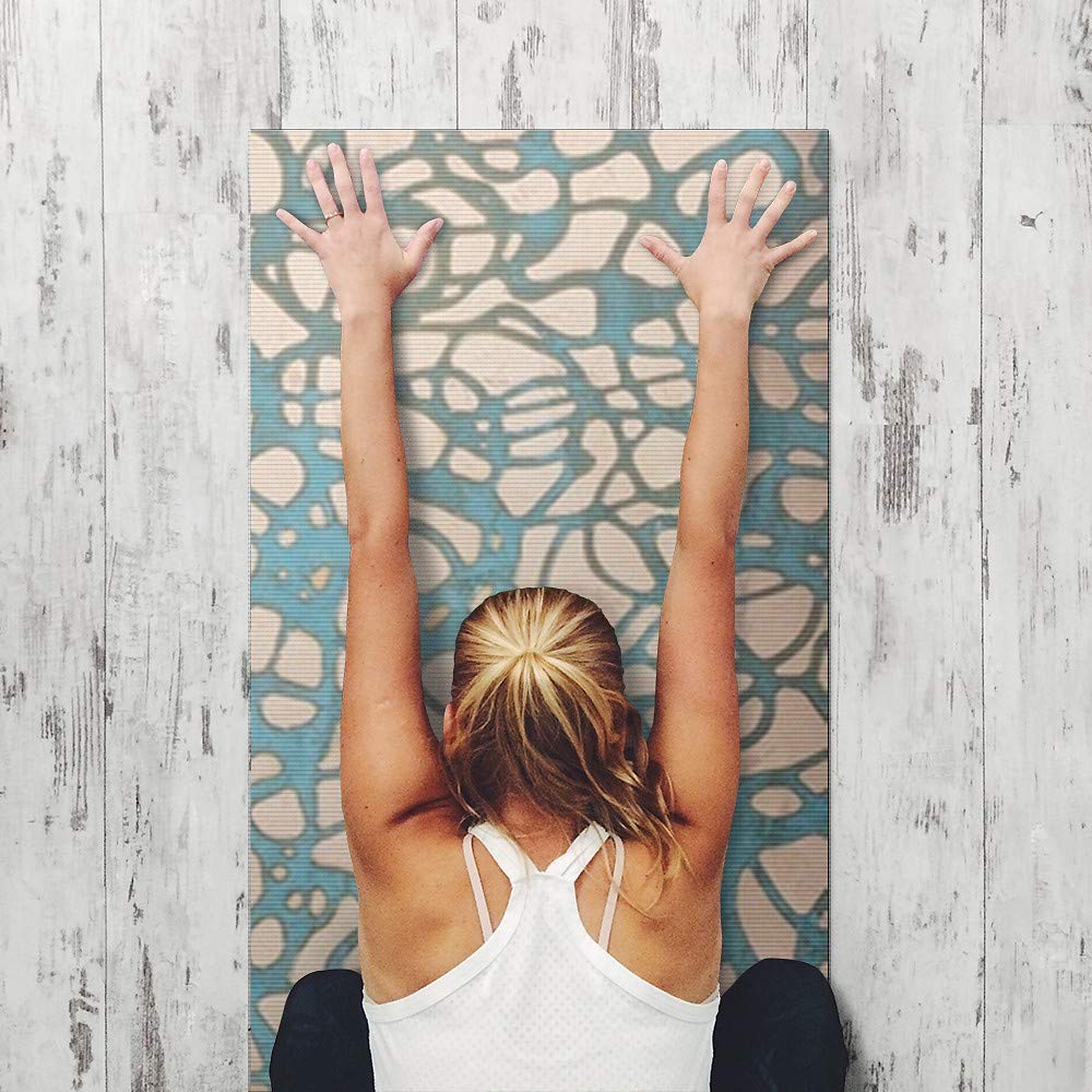 CANVAS ON DEMAND Non-Slip Yoga Mat 24x70 Inches - Premium Fitness Mat for Yoga & Pilates with Carrying Strap (Jeweled Copper Design) | Ideal for Home Workouts, Gym Sessions & Studio Classes