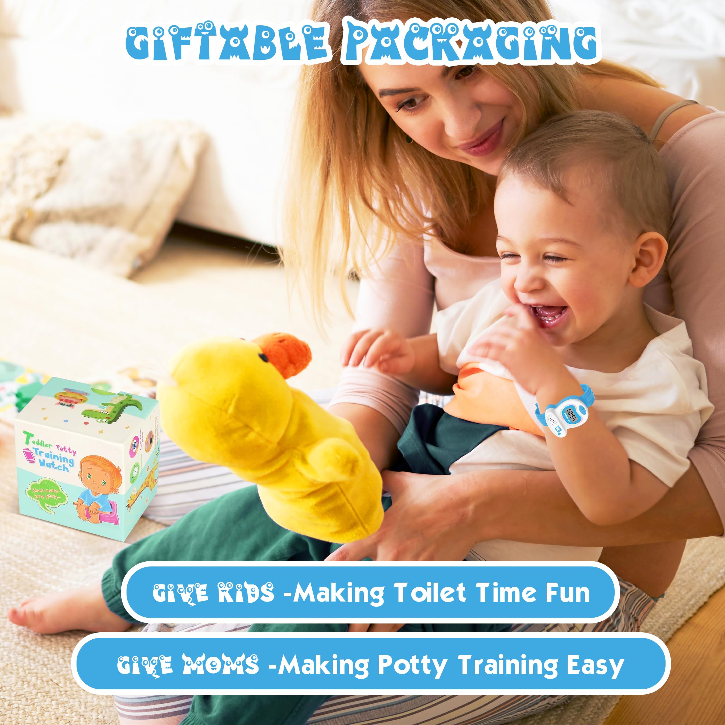NN BEN NEVIS Potty Training Watch for Toddlers - LED Colorful Lights & Toilet Shape Timer - Best Toilet Training Aid to Remind Kids to Go - Ideal Gift for Boys and Girls - Perfect for Home, Daycare, and Travel Use