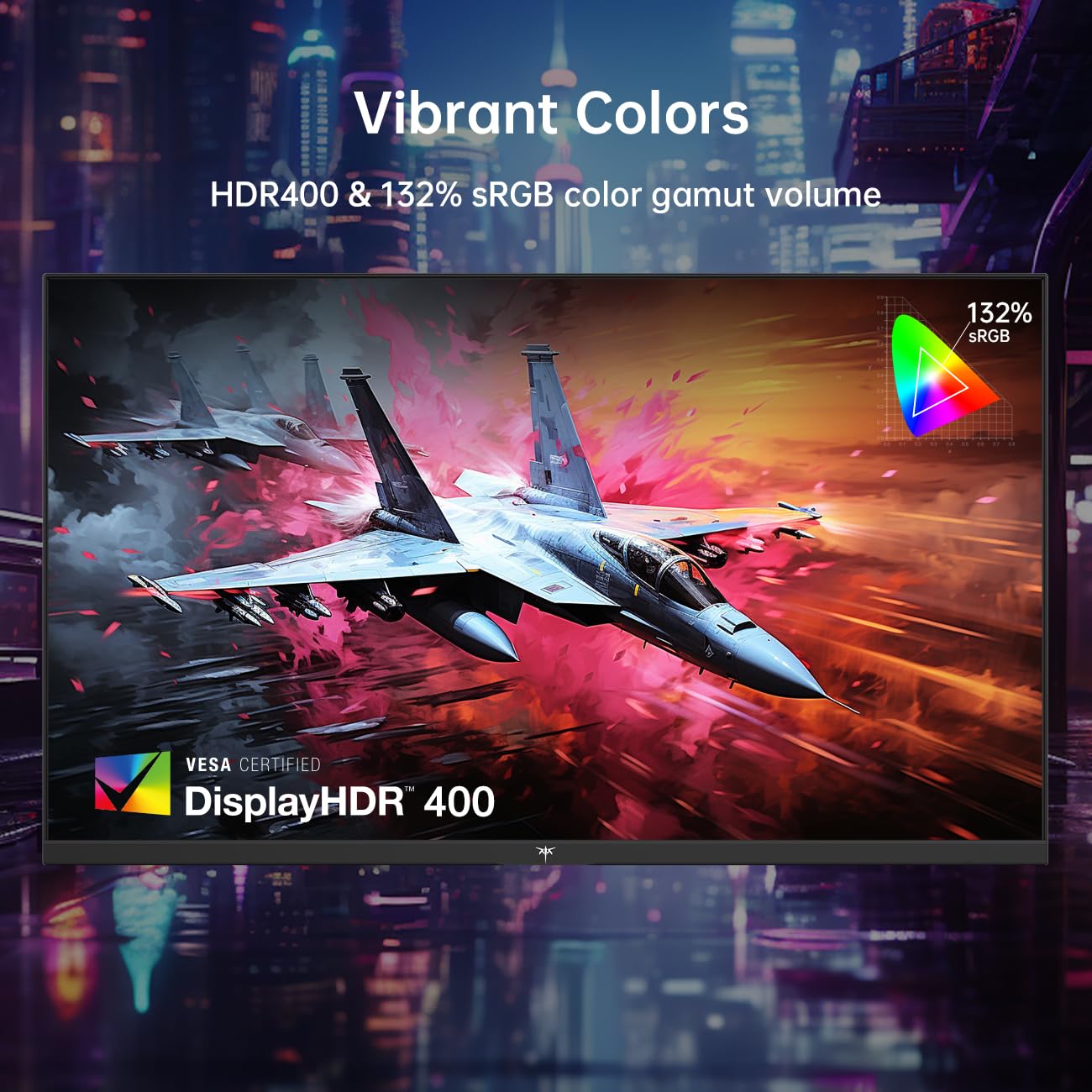 27 Inch 4K Gaming Monitor - 160Hz/144Hz 1ms Fast IPS, UHD HDR400 with FreeSync/G-Sync, 132% sRGB, HDMI & DisplayPort, VESA Mount, Adjustable Stand - Perfect for Esports, PC & Console Gaming (H27P22S)