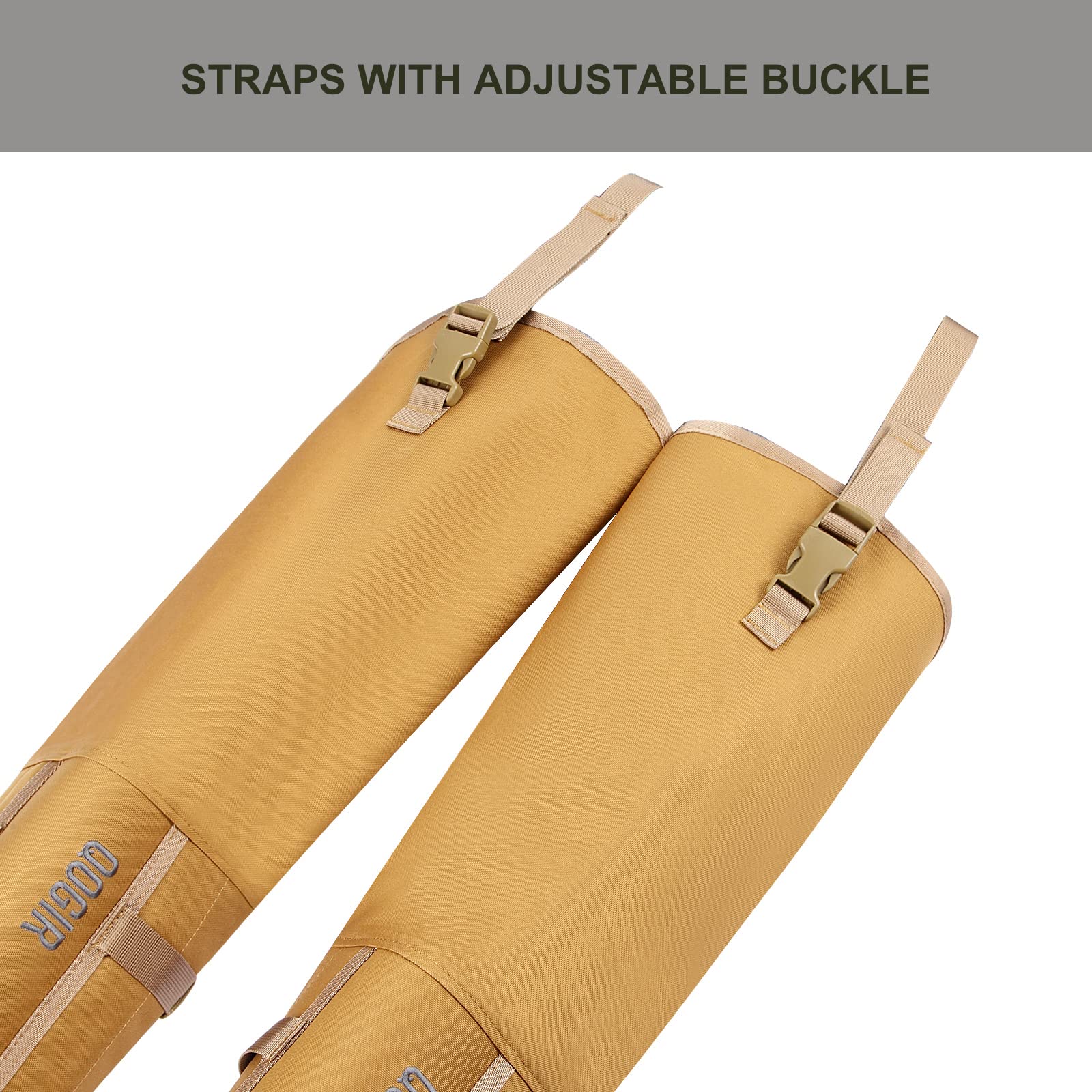 QOGIR Snake Guard Chaps - Full Leg Protection for Hunting & Outdoor Activities | Anti-Snake Bite, Briar & Thorn Proof Gaiters | Ideal for Hiking, Camping & Wilderness Exploration