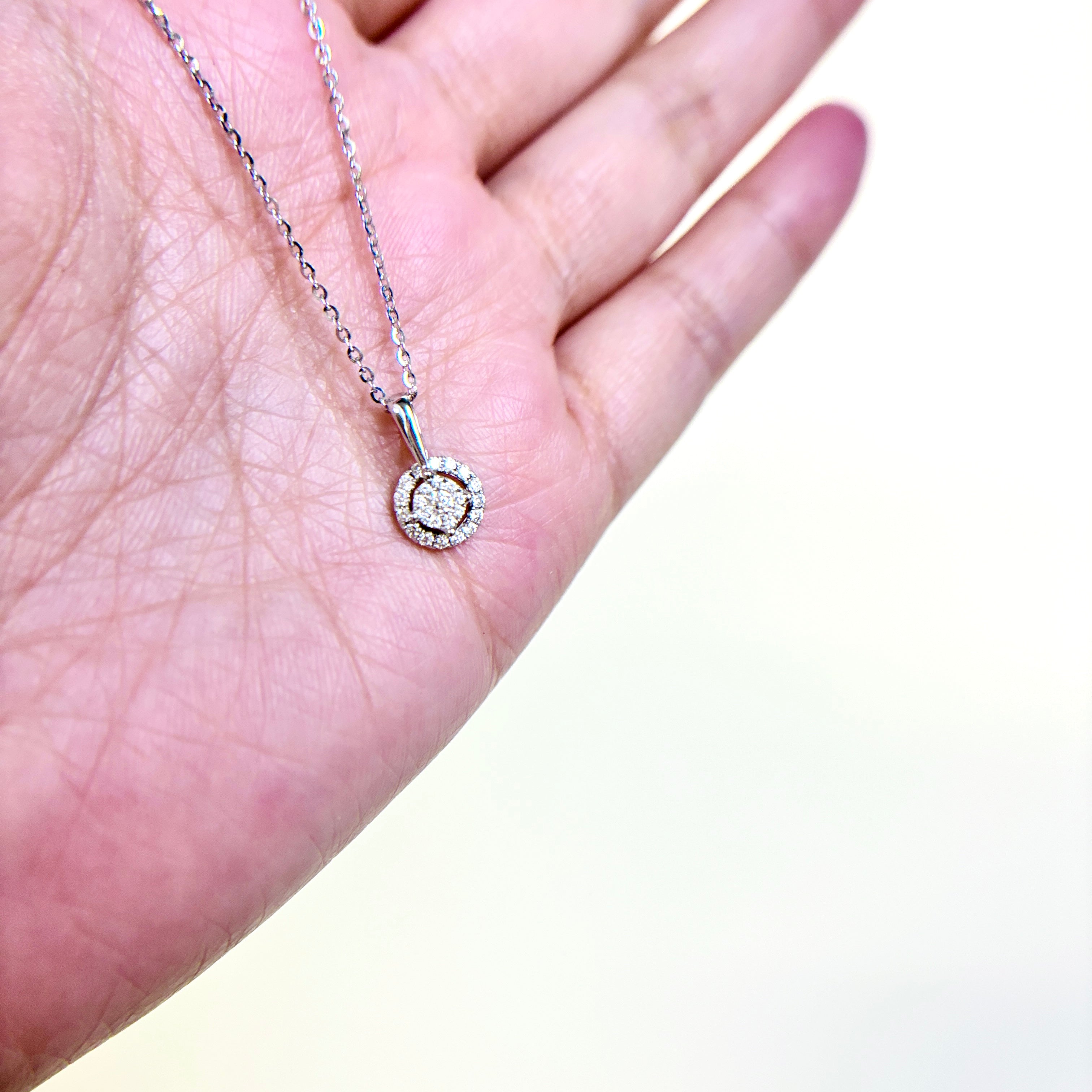 18K White Gold Diamond Necklace - 0.26 Carat Total Weight | Elegant Solitaire Pendant for Women | Perfect for Anniversary, Wedding & Special Occasion Gifts