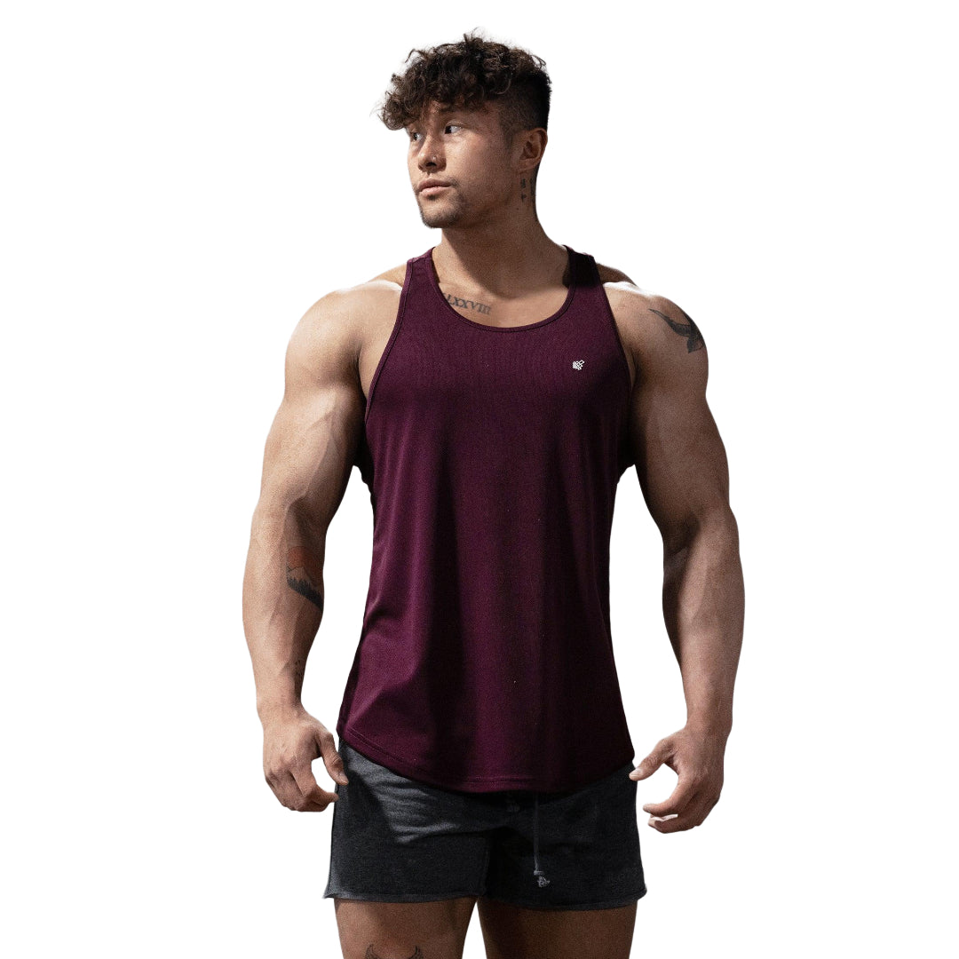 Jed North Microfiber Dri-Fit Tank Top for Women - Dark Purple Workout Shirt for Running, Yoga & Gym - Moisture Wicking Athletic Performance Top