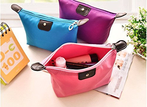 FOK 1 Piece Women's Makeup Bag - Waterproof Cosmetic Organizer with Hanging Hook, Travel Toiletry Pouch for Jewelry & Accessories (Yellow) - Perfect for Gym, Vacation & Daily Use
