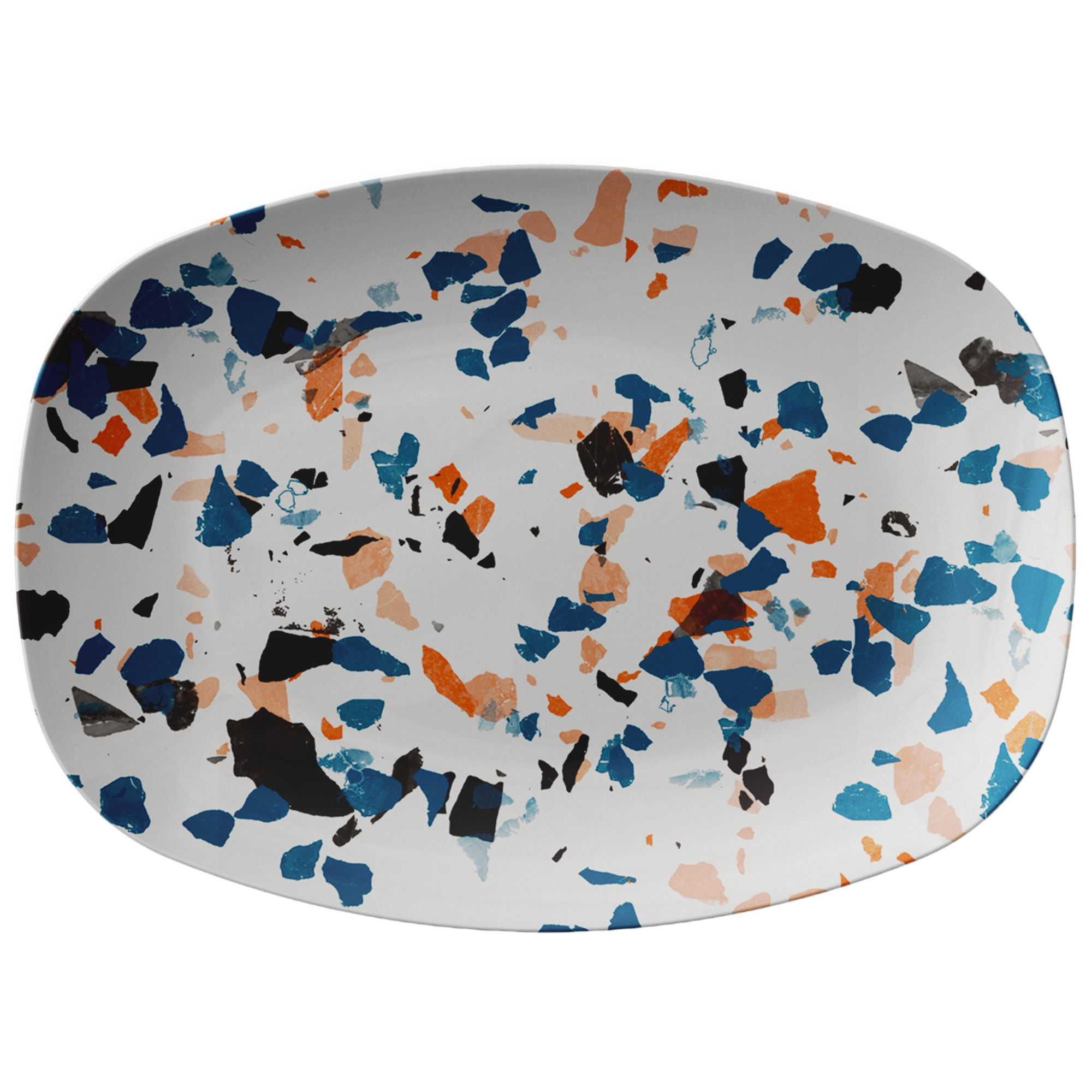 Speckled Abstract Plastic Serving Platter - Elegant Party Tray for Appetizers, Cheese & Charcuterie - Perfect for Entertaining, Weddings & Home Decor
