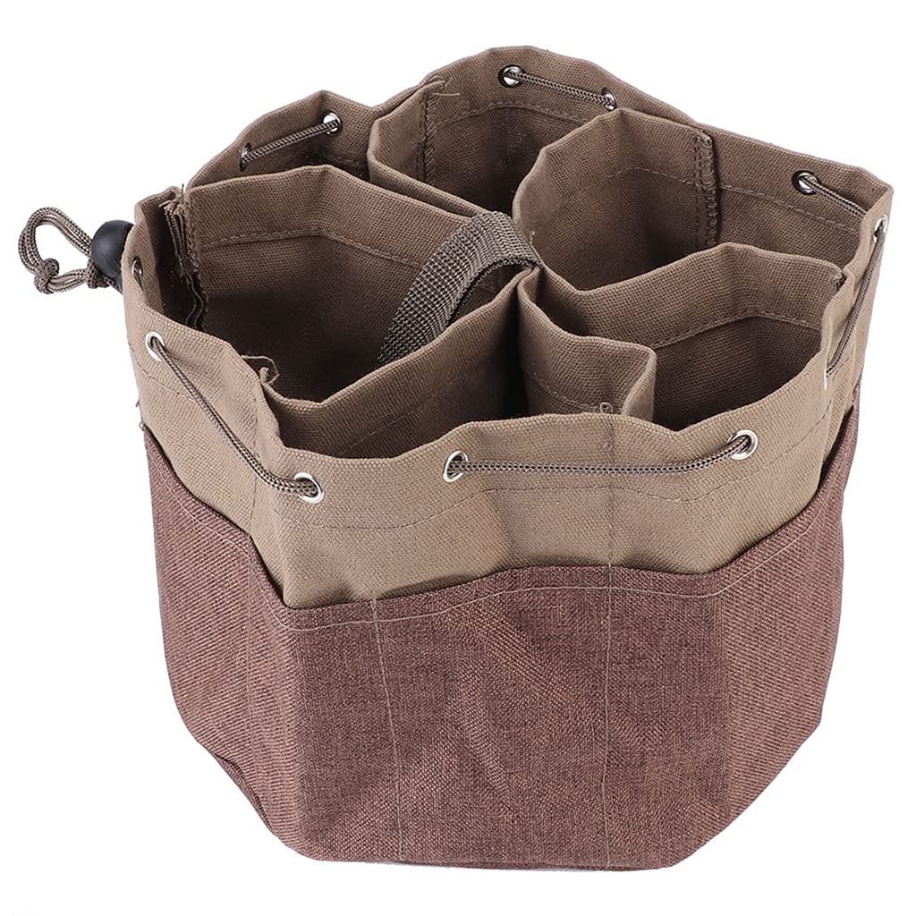 Durable Multi-Functional Canvas Tool Bag for Outdoor, Garden & DIY Projects - Portable Hand Tools Storage Organizer with Umbrella Holder - Perfect for Contractors, Landscapers & Home Improvement