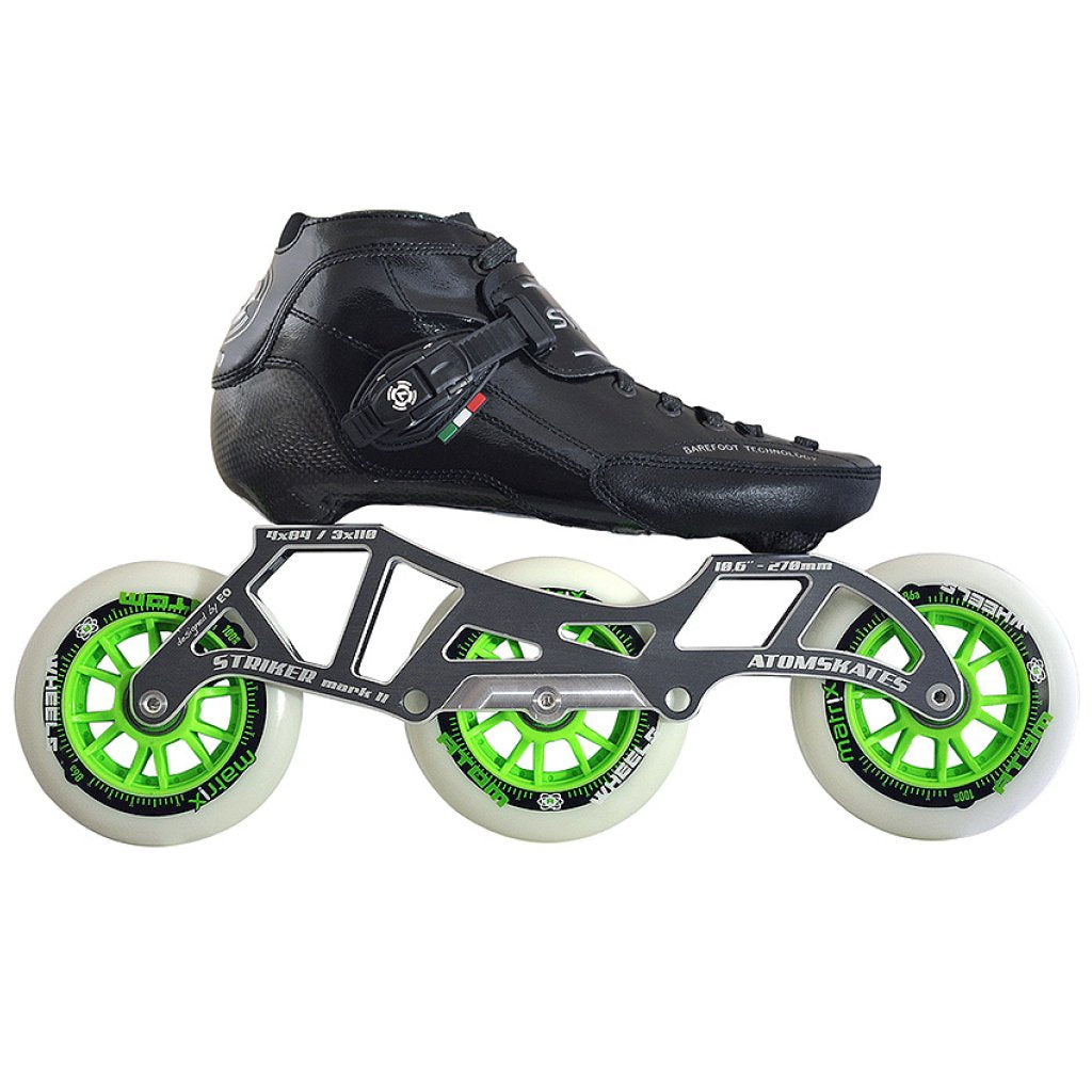 Luigino Strut 3 Wheel Inline Speed Skates - Professional Racing Rollerblades for Adults - Perfect for Outdoor Skating, Fitness Training & Speed Competitions