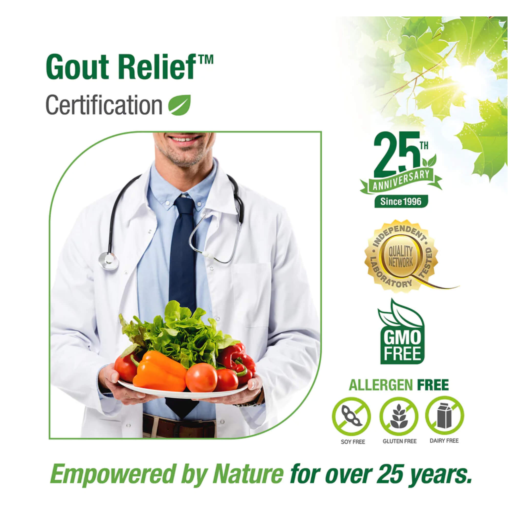 Natural Gout Relief Supplement - Fast-Acting Pain & Inflammation Support for Joint Health | Ideal for Arthritis, Uric Acid Reduction & Daily Comfort