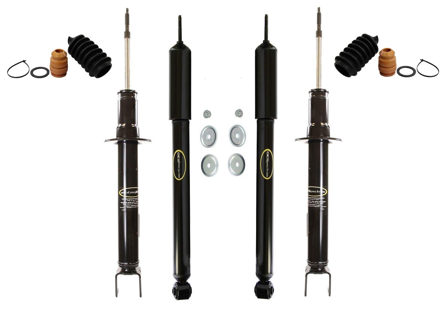 Monroe Front Struts with Bellows & Rear Shocks Kit for Dodge Charger Magnum Challenger - Premium Suspension Upgrade for Smooth Ride & Enhanced Handling (Perfect for Daily Commuting & Performance Driving)
