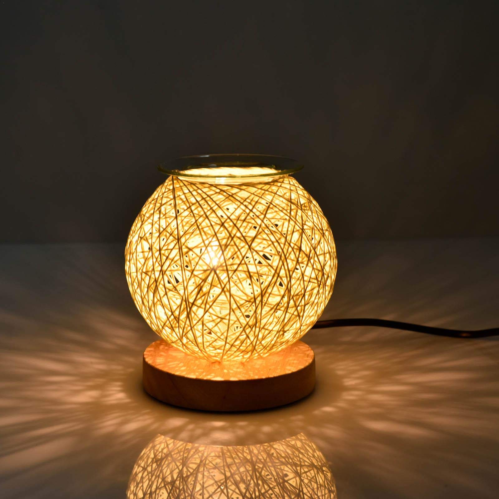 Electric Aroma Wax Warmer Lamp with Dimmer Switch - Sepak Takraw Design Essential Oil Diffuser & Night Light for Home, Office, Bedroom - Perfect for Relaxation, Aromatherapy & Gift Giving (Wax Not Included)