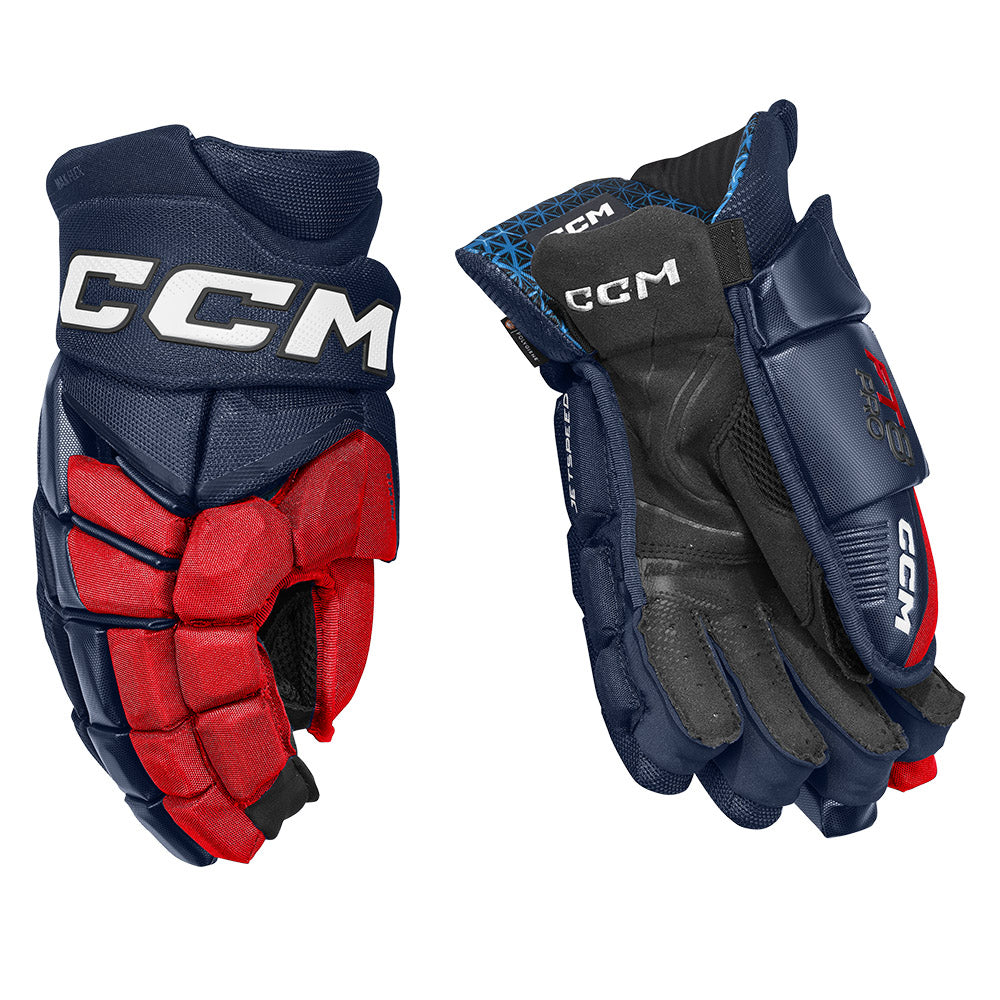 CCM Jetspeed FT8 Pro Senior Ice Hockey Gloves - High-Performance Protective Gear for Hockey Players - Perfect for Games, Practices & Competitive Play