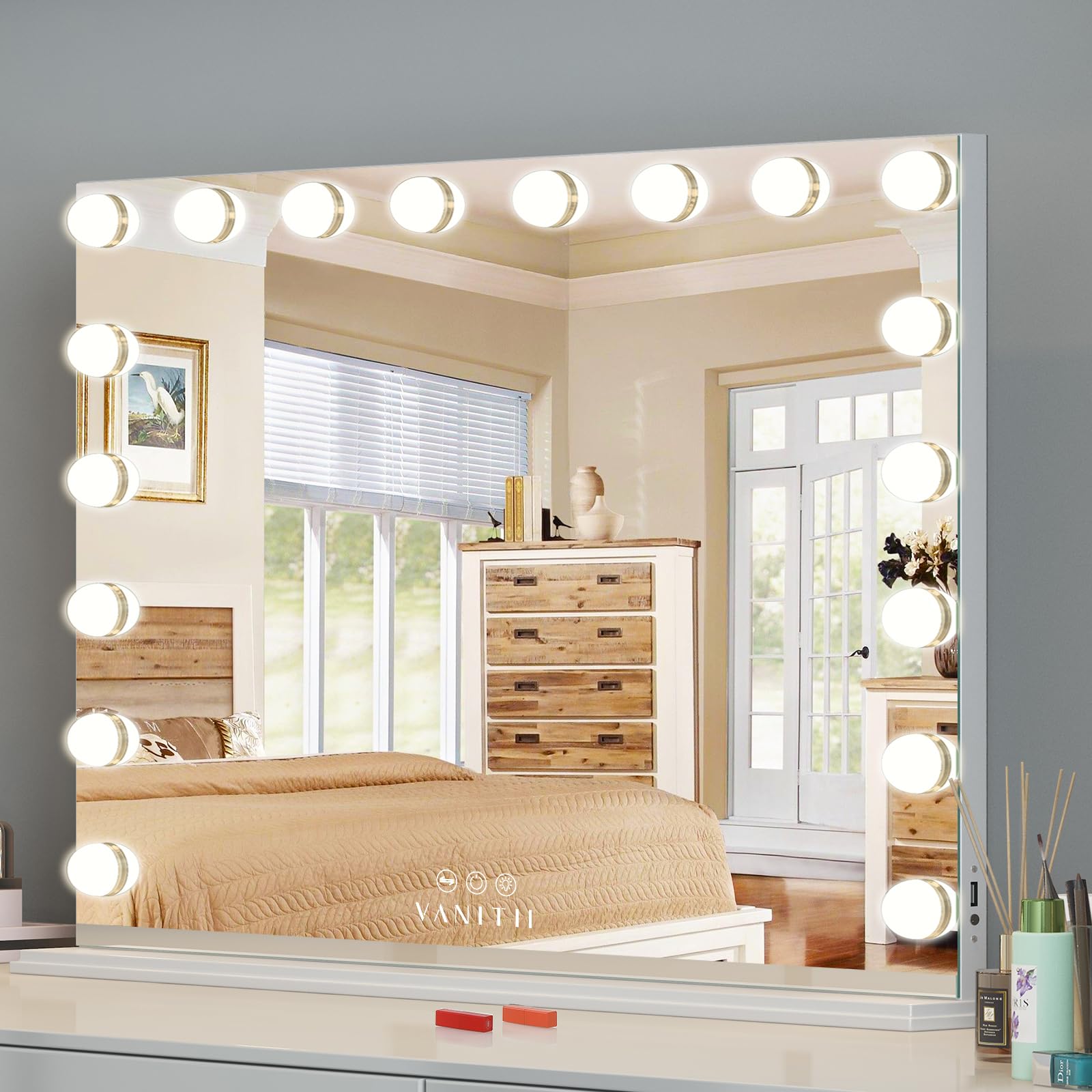 VANITII Hollywood Vanity Mirror with Lights - 22.8