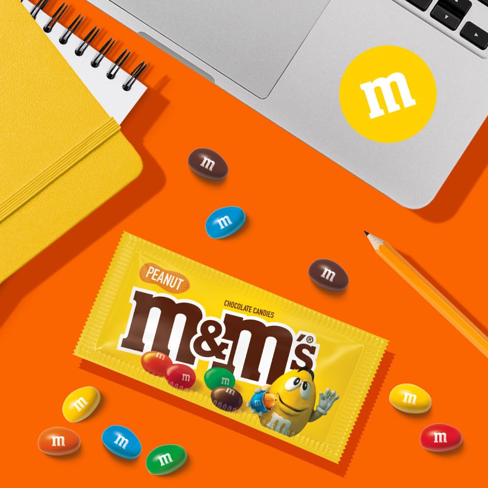 M&M'S Milk Chocolate Candy Bulk Pack - 48 Count, 1.74 oz Bags (83.52 oz Total) | Party Favors, Halloween Treats, Office Snacks & Movie Night Candy
