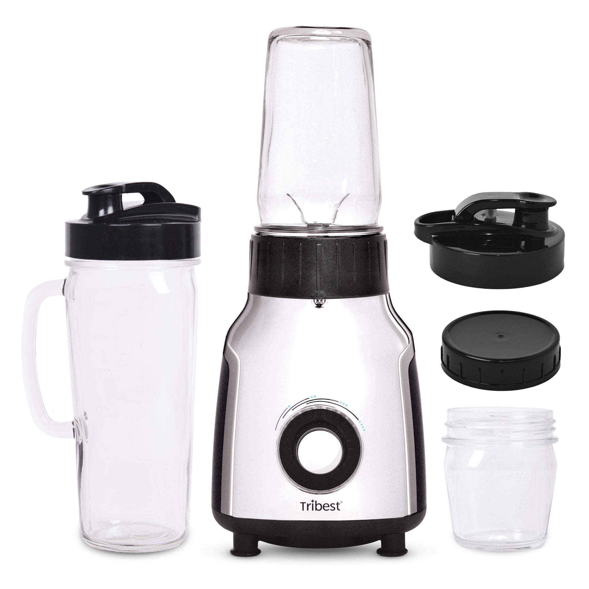 Refurbished Glass Personal Blender - High Speed Portable Smoothie Maker for Shakes, Juices & Protein Drinks - Perfect for Home, Office & Gym Use