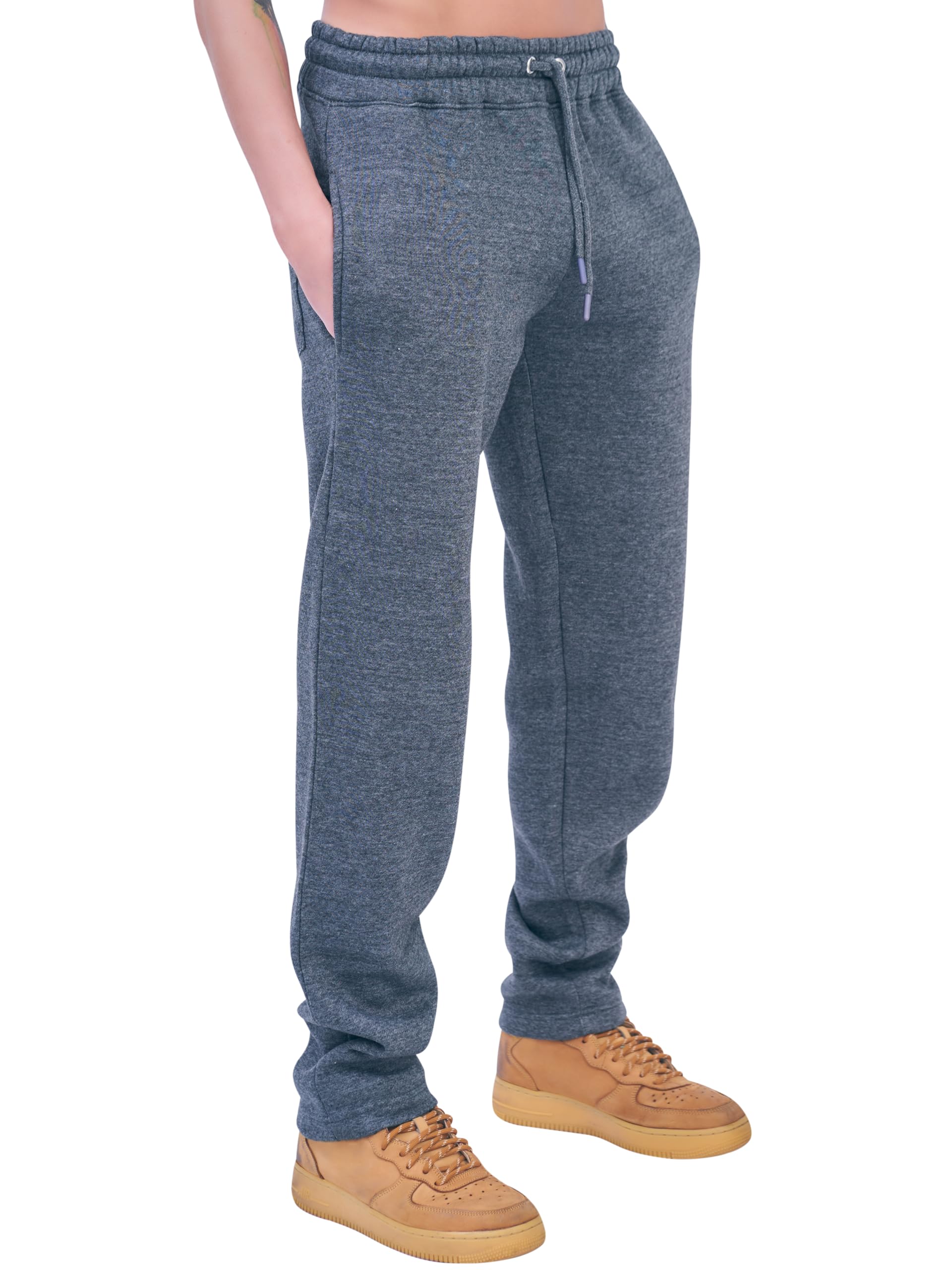 Love My Fashions® Men's Fleece Jogger Sweatpants with Pockets - Soft Athletic Pants for Running, Yoga & Workouts - Open Bottom Design with Drawstring Waist - Perfect for Gym, Lounge & Outdoor Activities