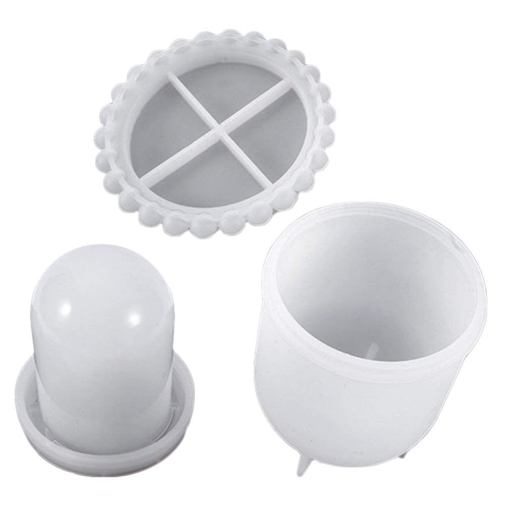 EXCEART 3-Piece Silicone Mold Set for Resin Dice, Coasters & Ashtrays - DIY Crafting, Tabletop Gaming & Home Decor Accessories