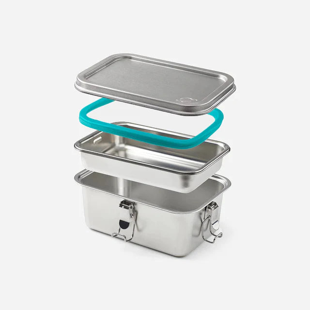 PlanetBox Explorer Leakproof Stainless Steel Lunch Box for Kids & Adults - Eco-Friendly, BPA-Free, Durable School & Work Lunch Container for Healthy Meals On-The-Go (Perfect for School, Office, Picnics & Travel)