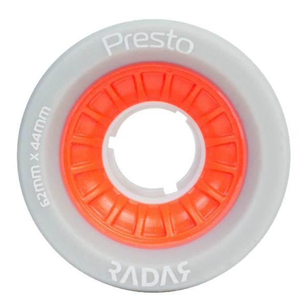 Radar Presto 62mm Quad Wheels 4 Pack - High Performance Skateboard Wheels for Smooth Riding & Tricks - Perfect for Street Skating, Park Riding & Outdoor Sports