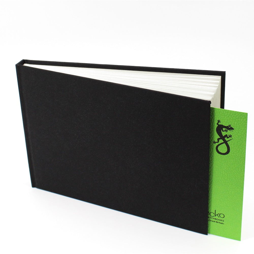 Artgecko Premium A5 Landscape Sketchbook - 92 Pages (46 Sheets) 150gsm White Paper for Artists - Perfect for Drawing, Sketching & Watercolor Painting