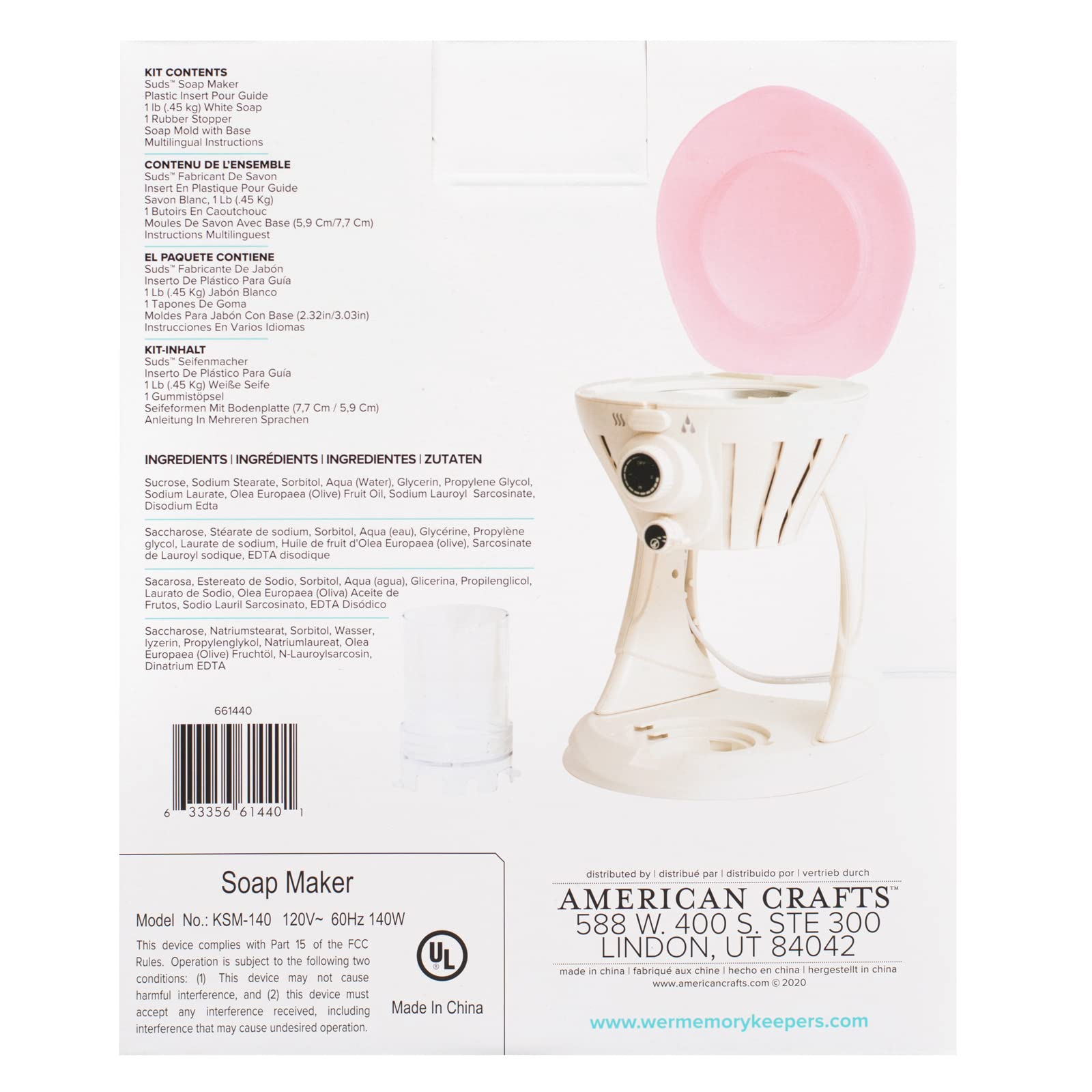 American Crafts We R Makers Suds Soap Making Machine | DIY Custom Soap Maker Kit for Handmade Glycerin & Essential Oil Soaps | Perfect for Home Spa, Gifts & Small Business