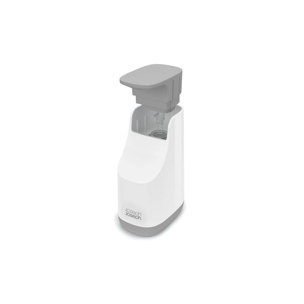 Joseph Joseph Slim Compact Soap Dispenser - Space-Saving Grey Bathroom Soap Dispenser for Kitchen, Bathroom Countertop & Sink Area