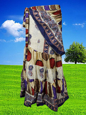 Boho Floral Blue and White Maxi Dress for Women - One Size, Perfect for Beach Vacations, Summer Parties & Casual Outings