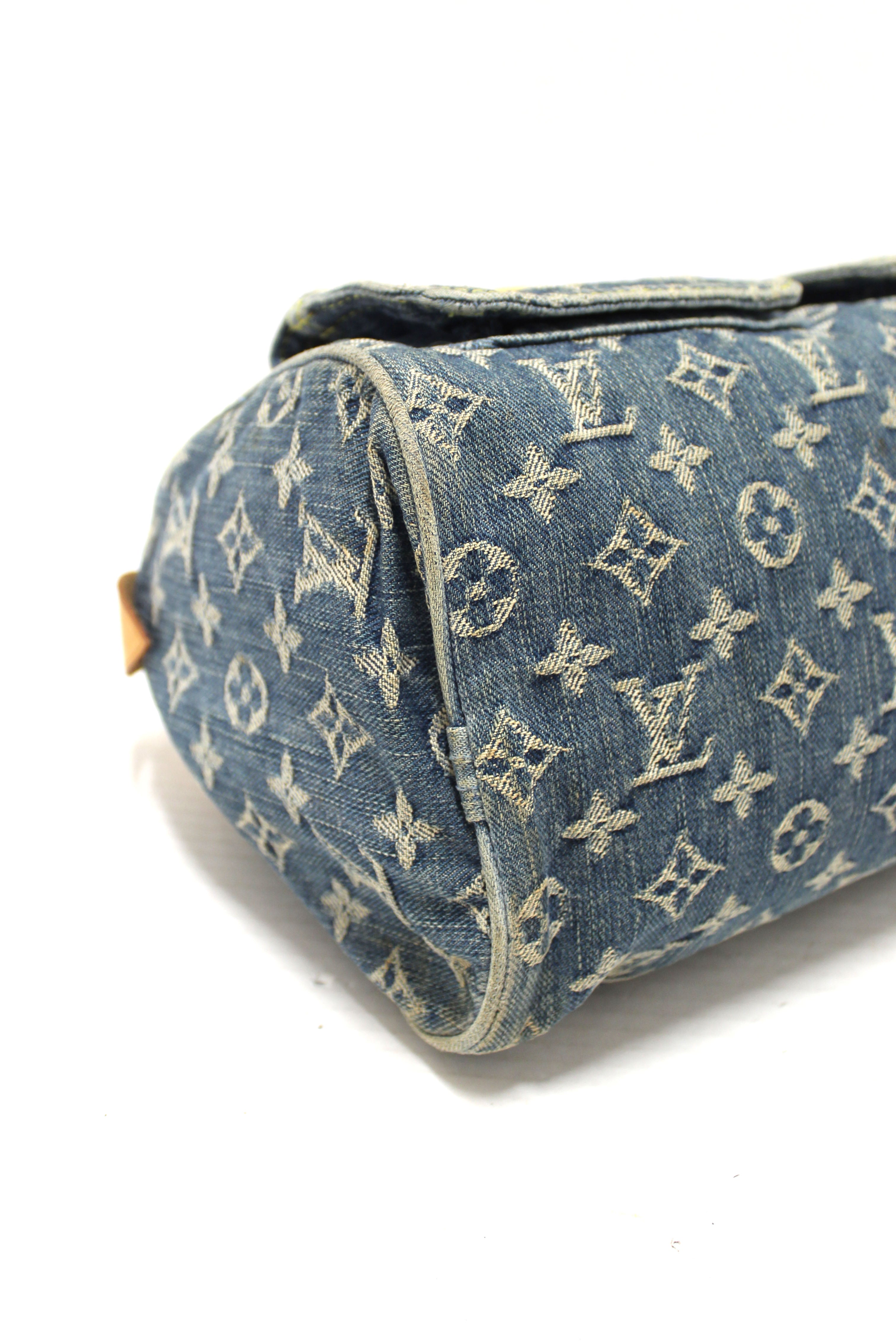 Authentic Louis Vuitton Blue Denim Neo Speedy Handbag for Women - Luxury Designer Crossbody Bag for Travel, Work & Everyday Use