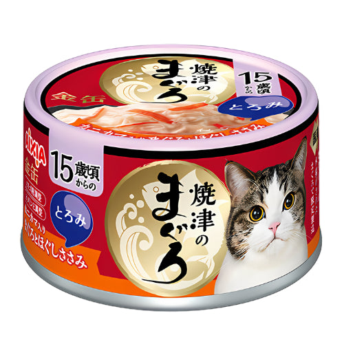 **Premium Aixia Yaizu No Maguro Wet Canned Cat Food 70g – Rich Sauce, Thin Jelly, Savory Tuna & Chicken Breast – Delicious & Nutritious for Adult & Senior Cats – Perfect for Mealtime or Treats**