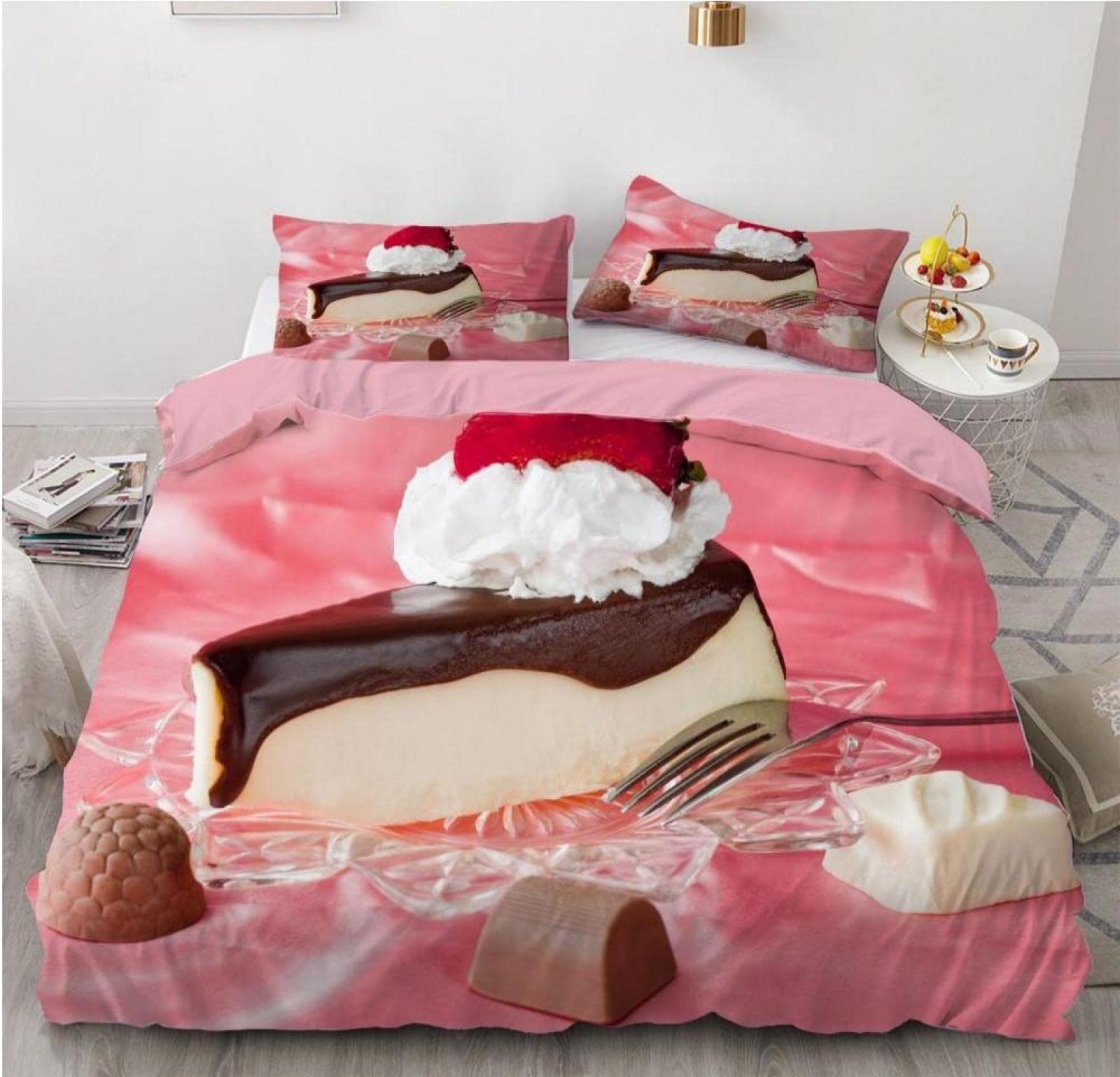 Luxury Twin Comforter Set - Dark Pink Dessert 68