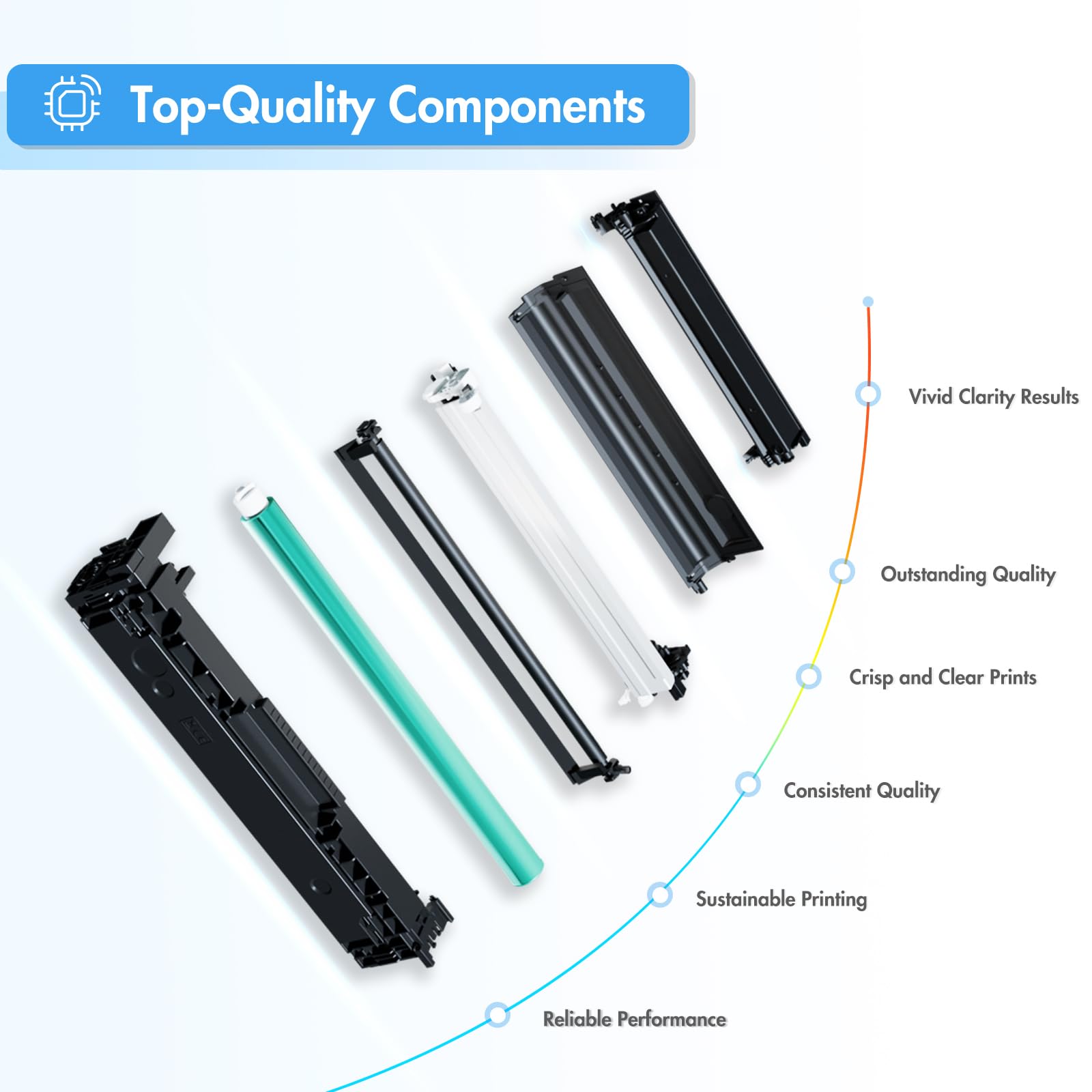 HP 148A 148X Compatible Toner Cartridge Black (2 Pack) - Replacement for HP LaserJet Pro 4001dw 4001dn 4001n MFP 4101fdw 4101fdn Printers - High Yield Printing for Office & Home Use