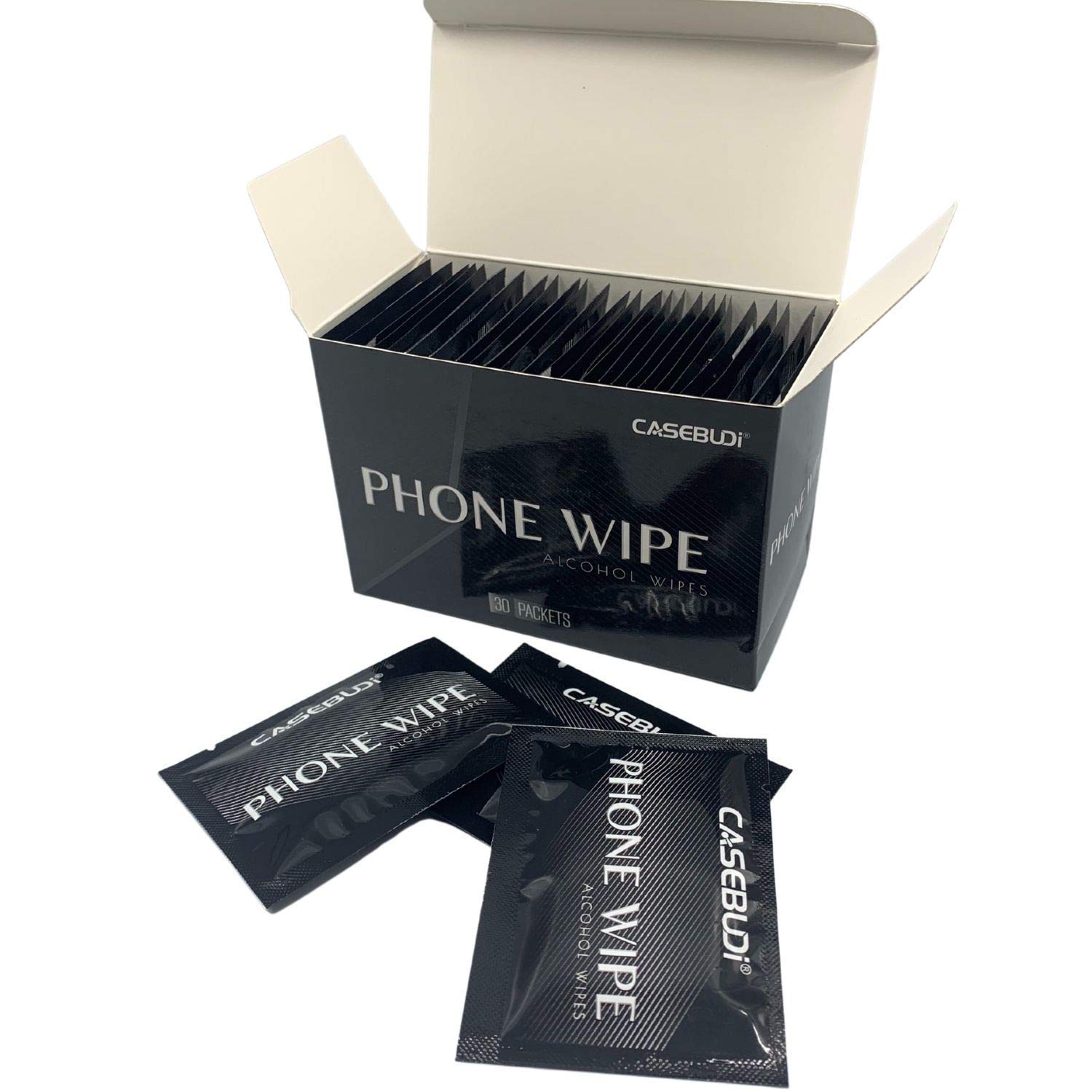 Phone Cleaning Wipes - 30 Pre-Moistened Disposable Wipes for Smartphones, Screens & Electronics | Perfect for Daily Sanitizing at Home, Office & Travel