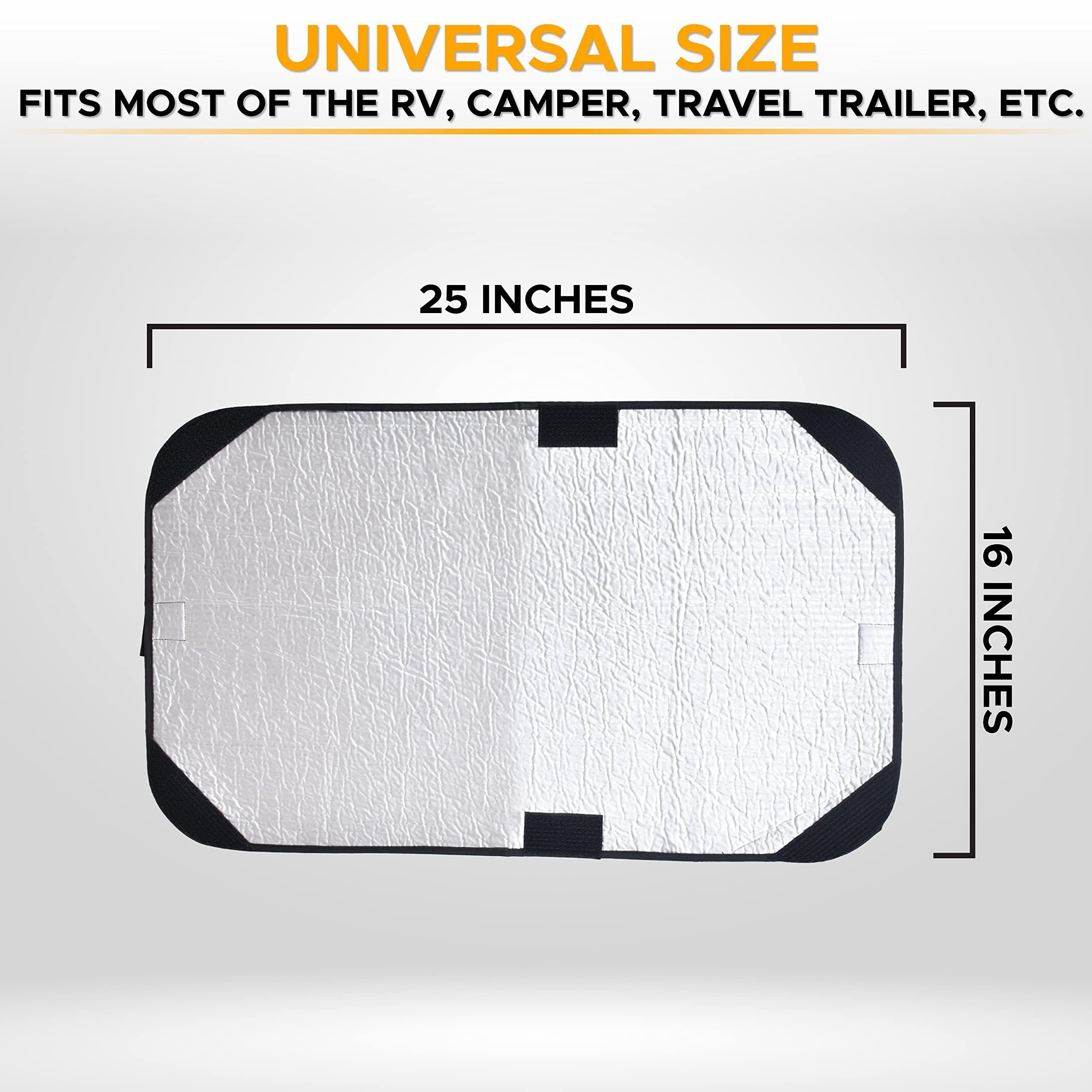 EcoNour RV Window Shade 2 Pack - UV Protection for Travel Trailer & Camper - 16