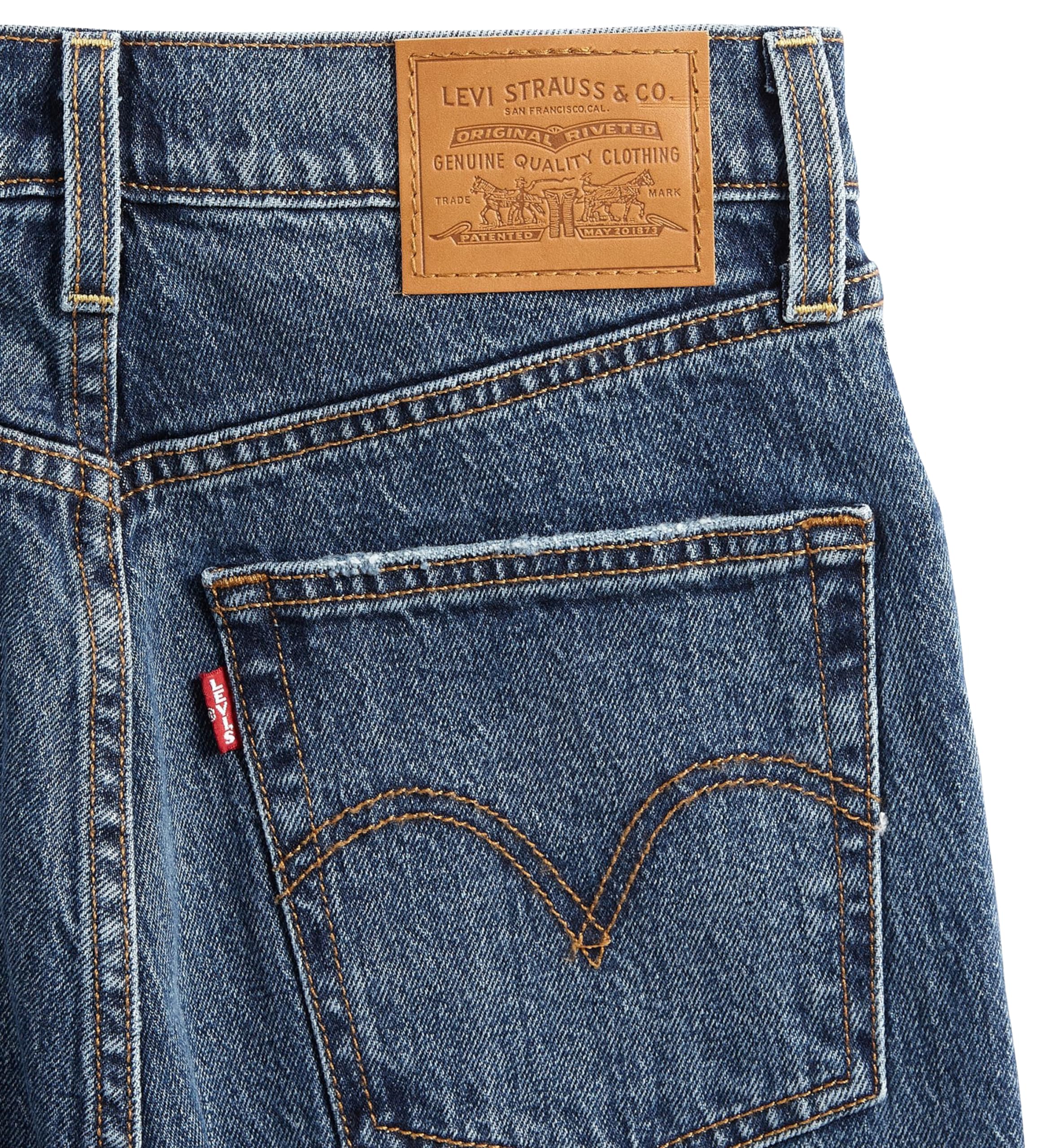 Levi's Women's Ribcage High Waist Straight Leg Full Length Jeans - Comfortable Stretch Denim Pants for Casual Wear & Everyday Outfits