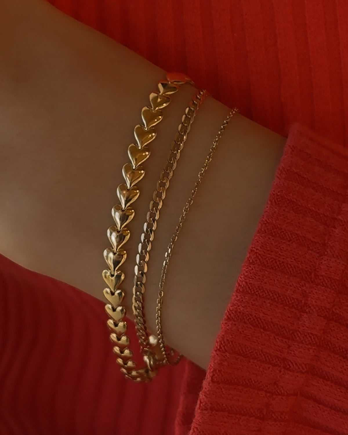 Herringheart Chain Bracelet for Women - Elegant Gold Plated Link Bracelet for Everyday Wear | Perfect Gift for Her, Birthday, Anniversary & Special Occasions