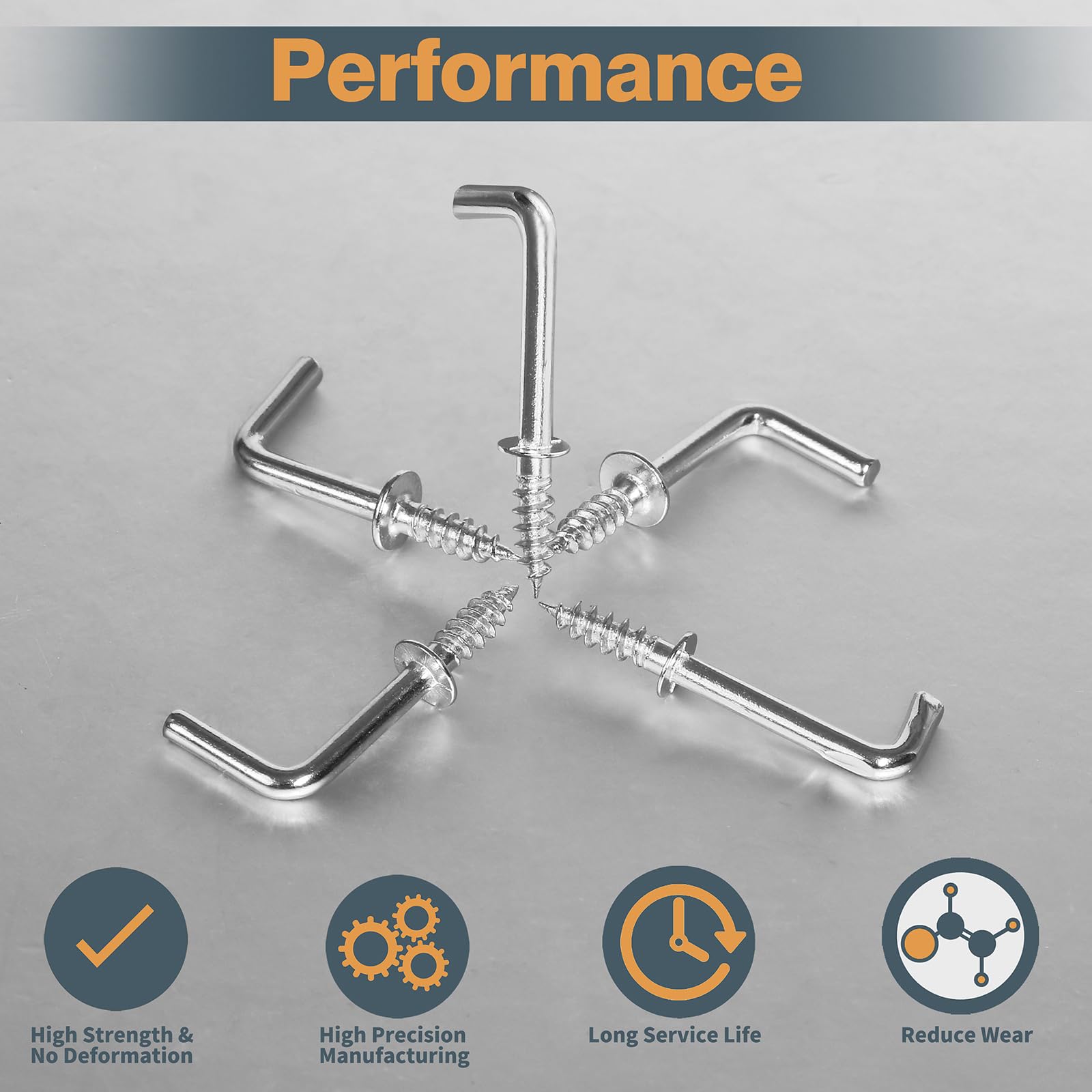 100Pcs Silver L Hooks - 1/2 Inch Small L Shaped Screw Hooks, Right Angle Square Bend Hanging Hooks for Wall Decor, Keys, Plants & DIY Projects - Durable Metal Hooks for Home & Office Organization